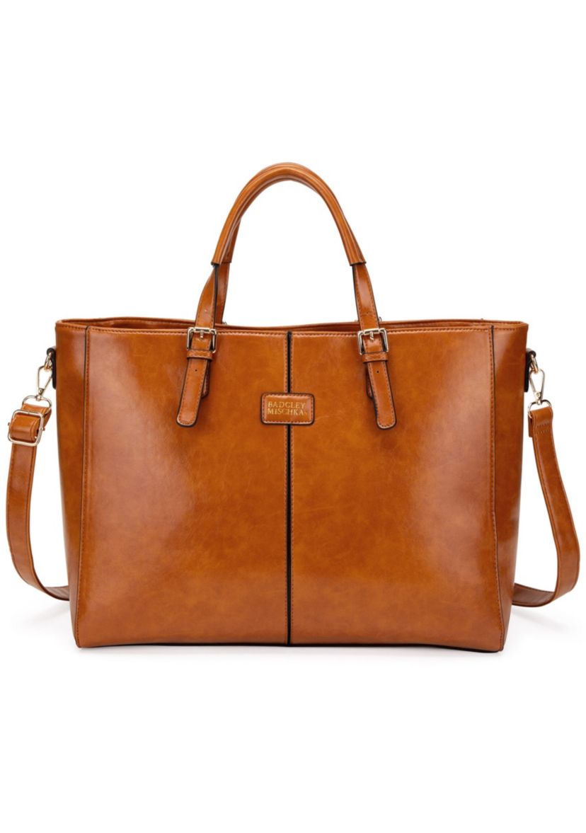 Julia Rustic Vegan Leather Weekender Tote Bag
