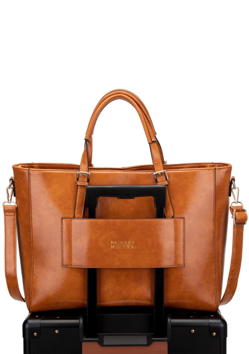 Julia Rustic Vegan Leather Weekender Tote Bag