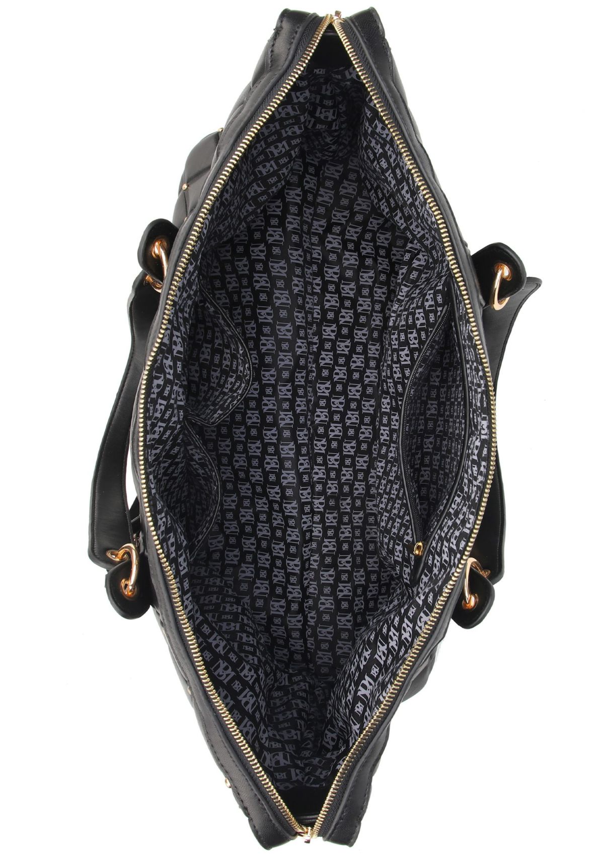 Diamond Quilted Vegan Leather Weekender Tote Bag