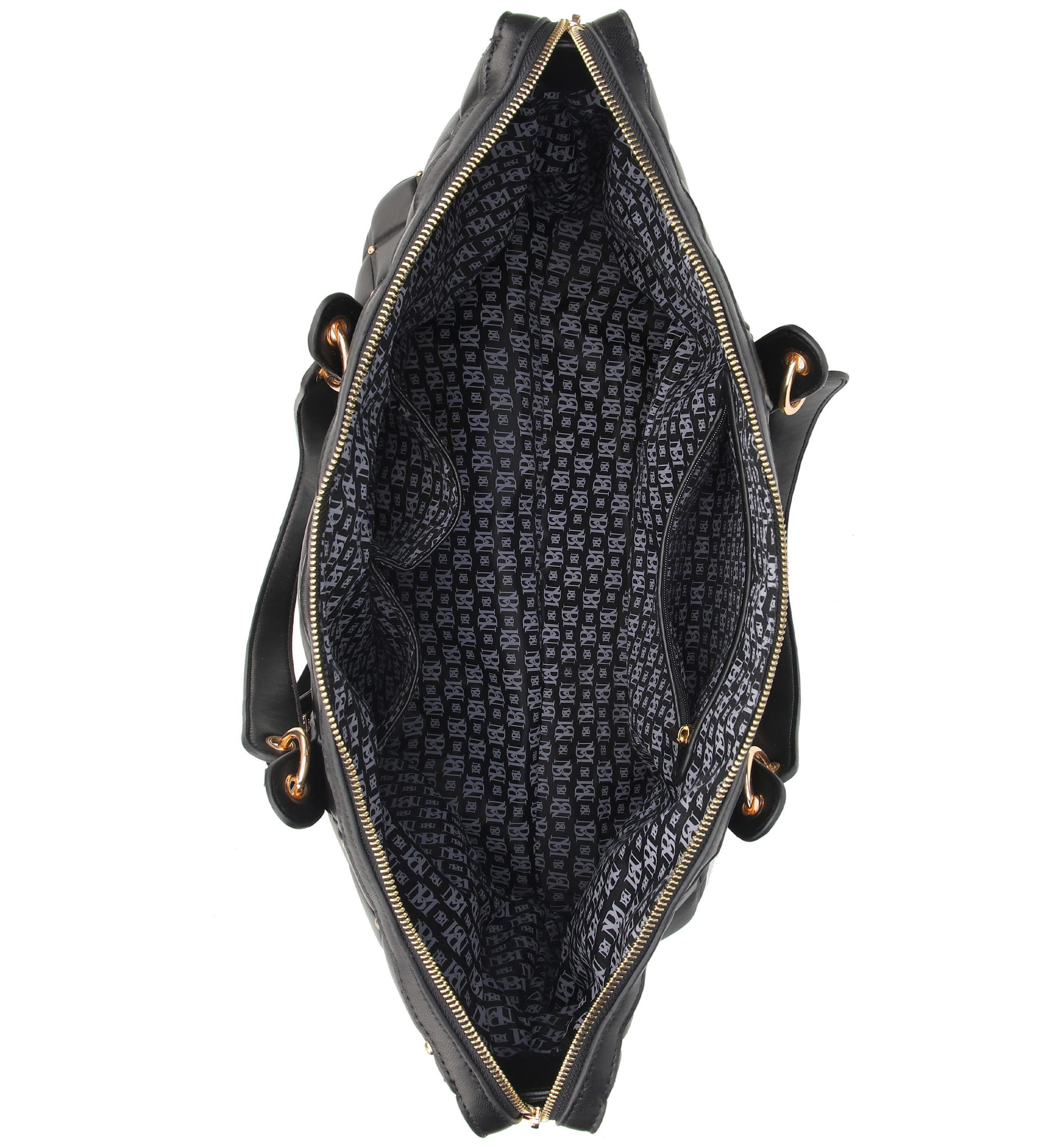 Diamond Quilted Vegan Leather Weekender Tote Bag