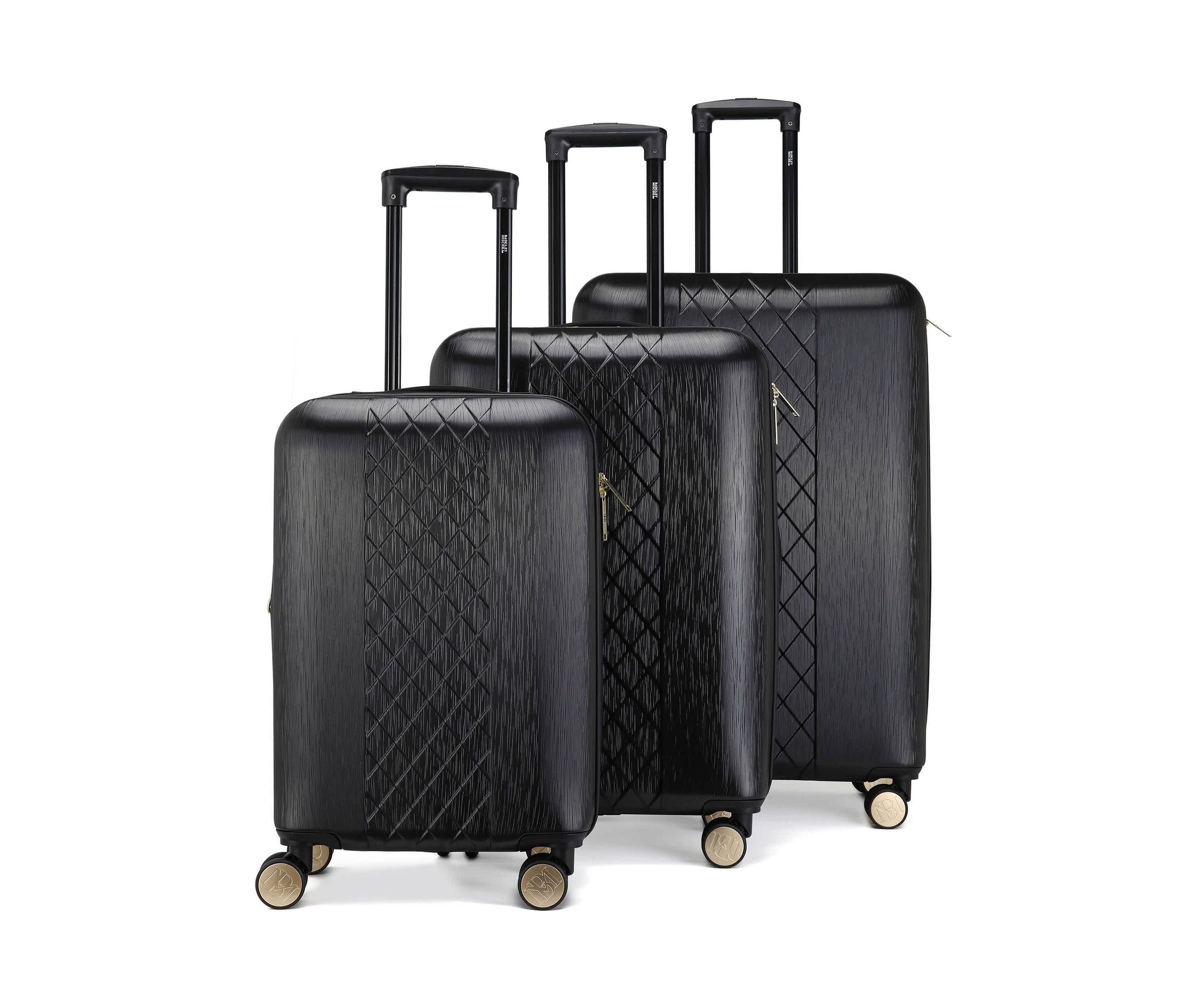 Diamond 3 Piece Expandable Spinner Luggage Set