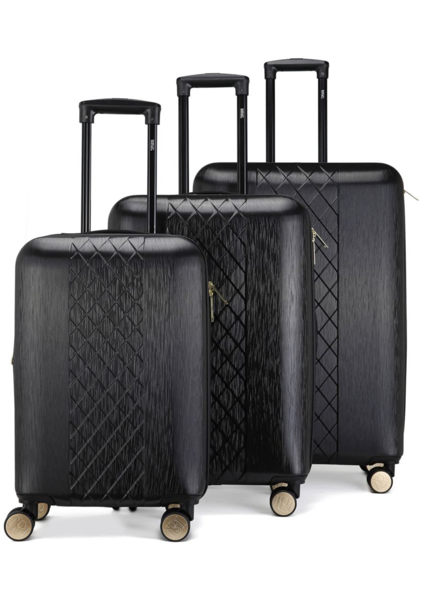 Diamond 3 Piece Expandable Spinner Luggage Set