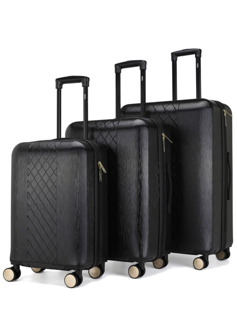 Diamond 3 Piece Expandable Spinner Luggage Set