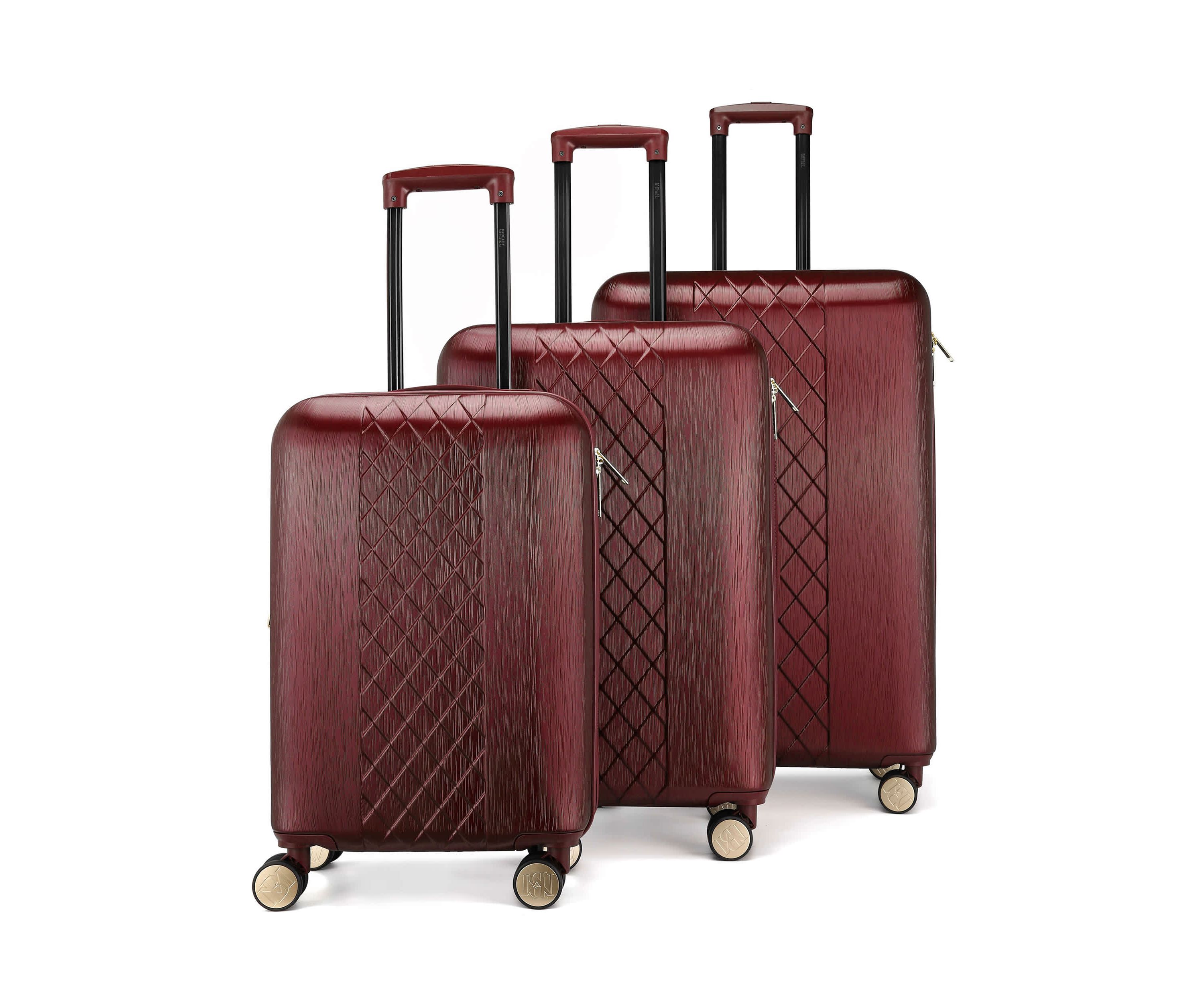Diamond 3 Piece Expandable Spinner Luggage Set