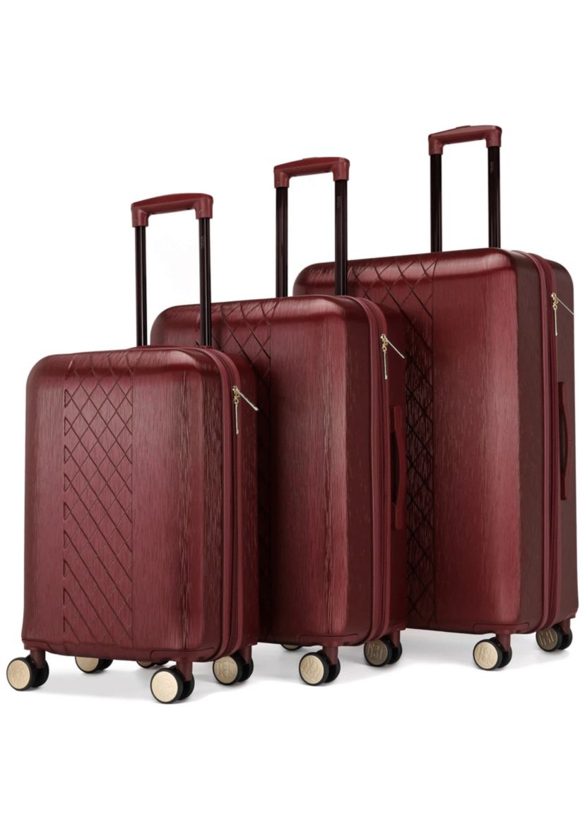 Diamond 3 Piece Expandable Spinner Luggage Set