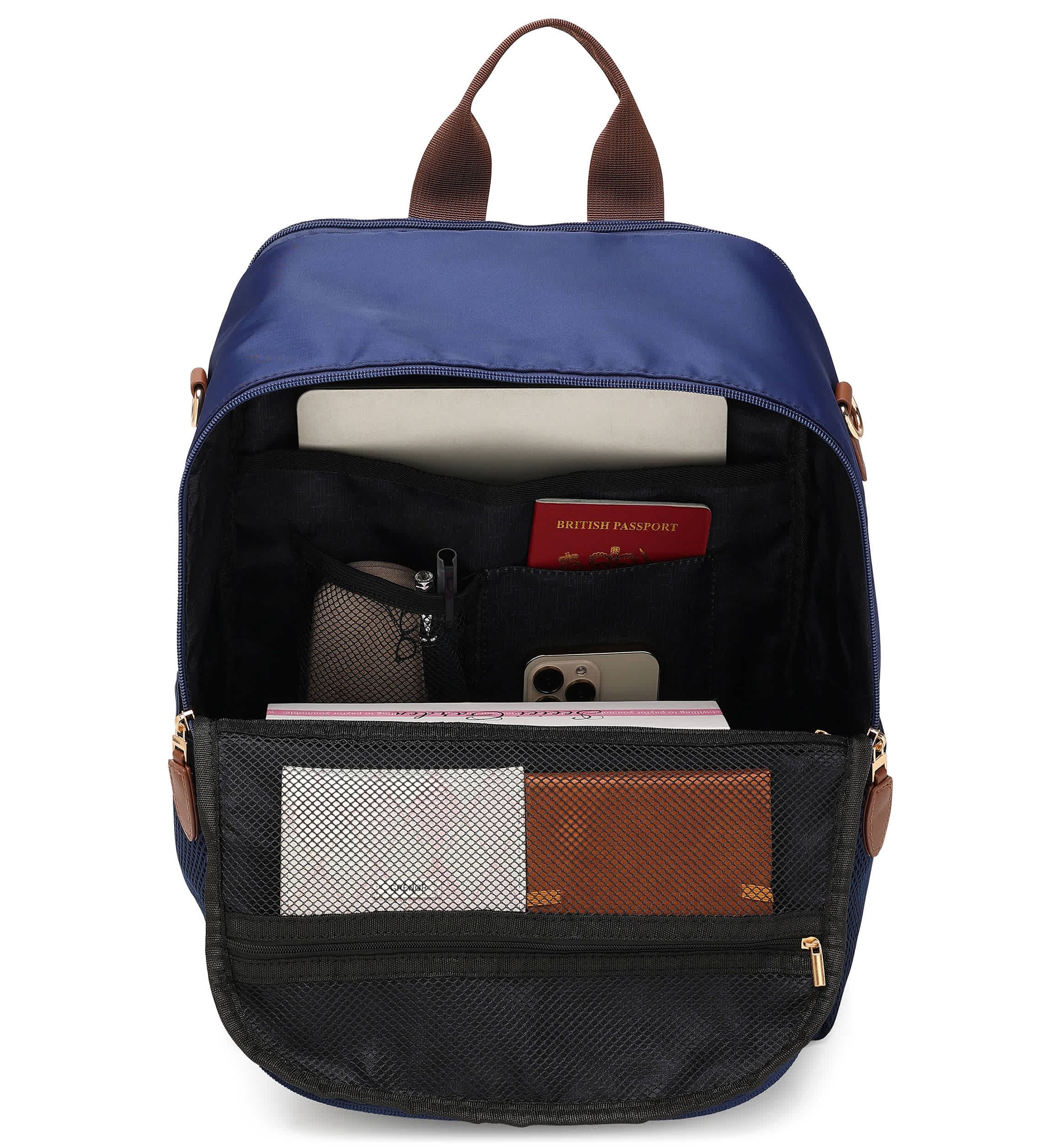 Luxe Journey 18L Twill and Vegan Leather Backpack