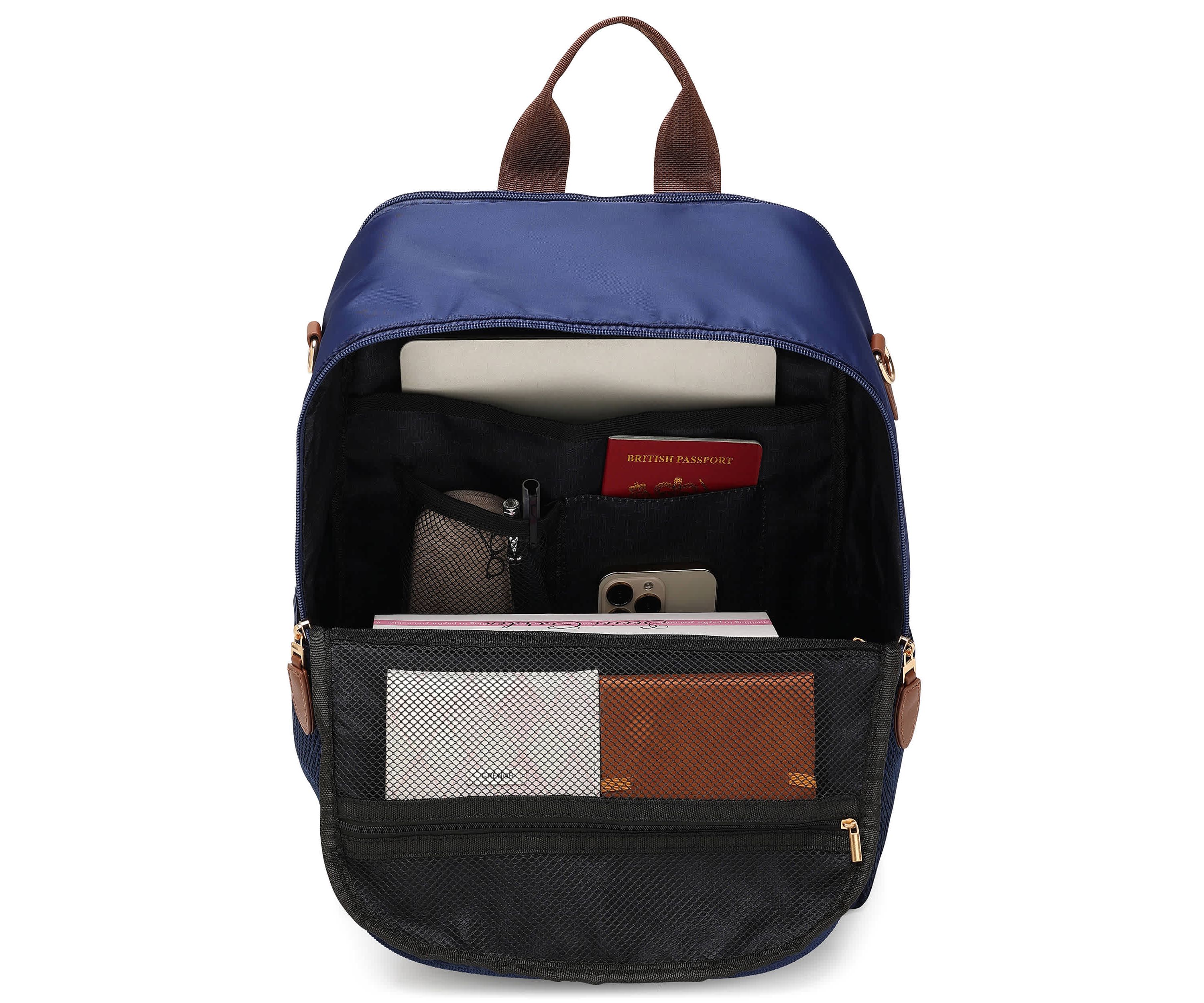 Luxe Journey 18L Twill and Vegan Leather Backpack