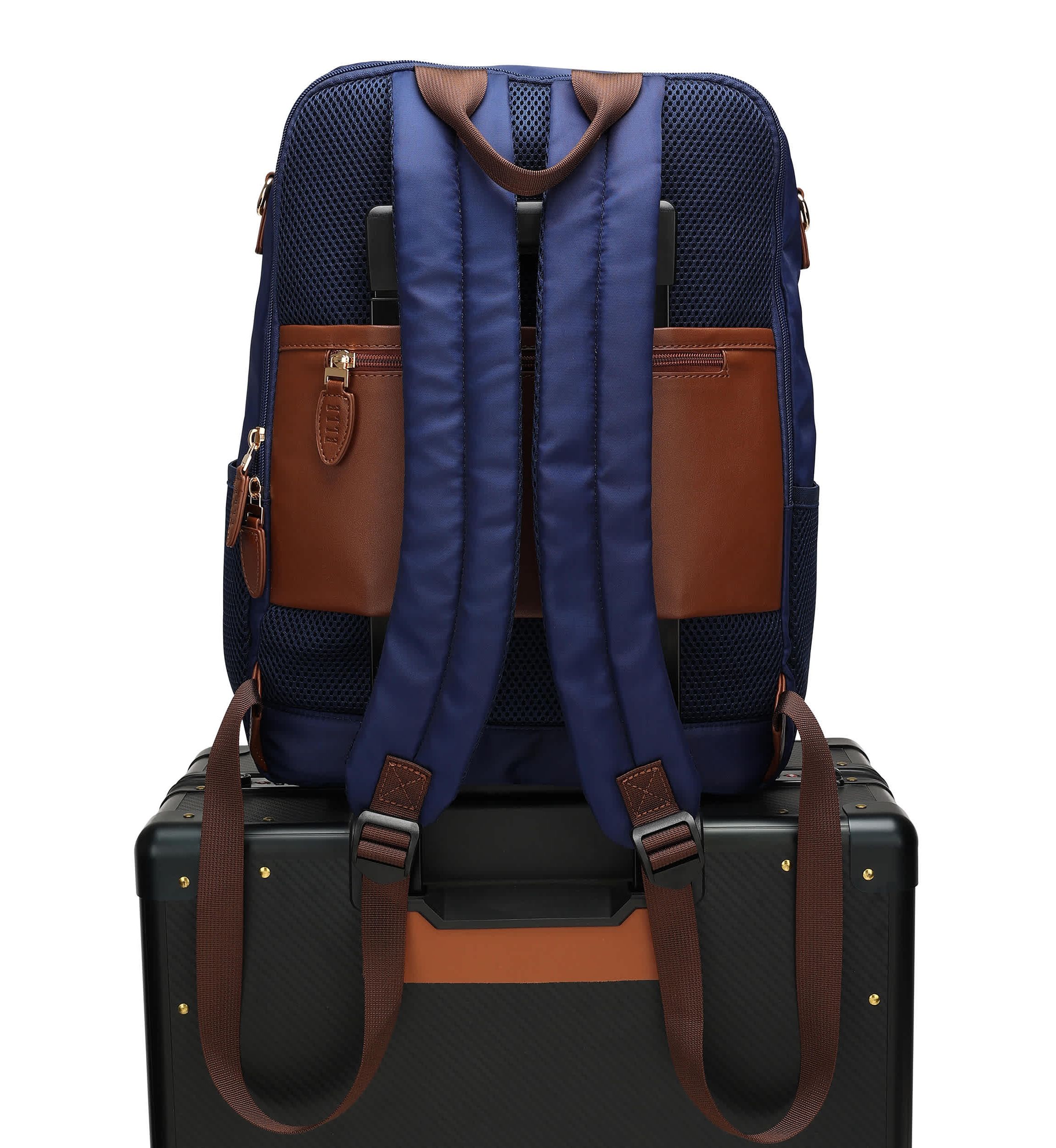 Luxe Journey 18L Twill and Vegan Leather Backpack