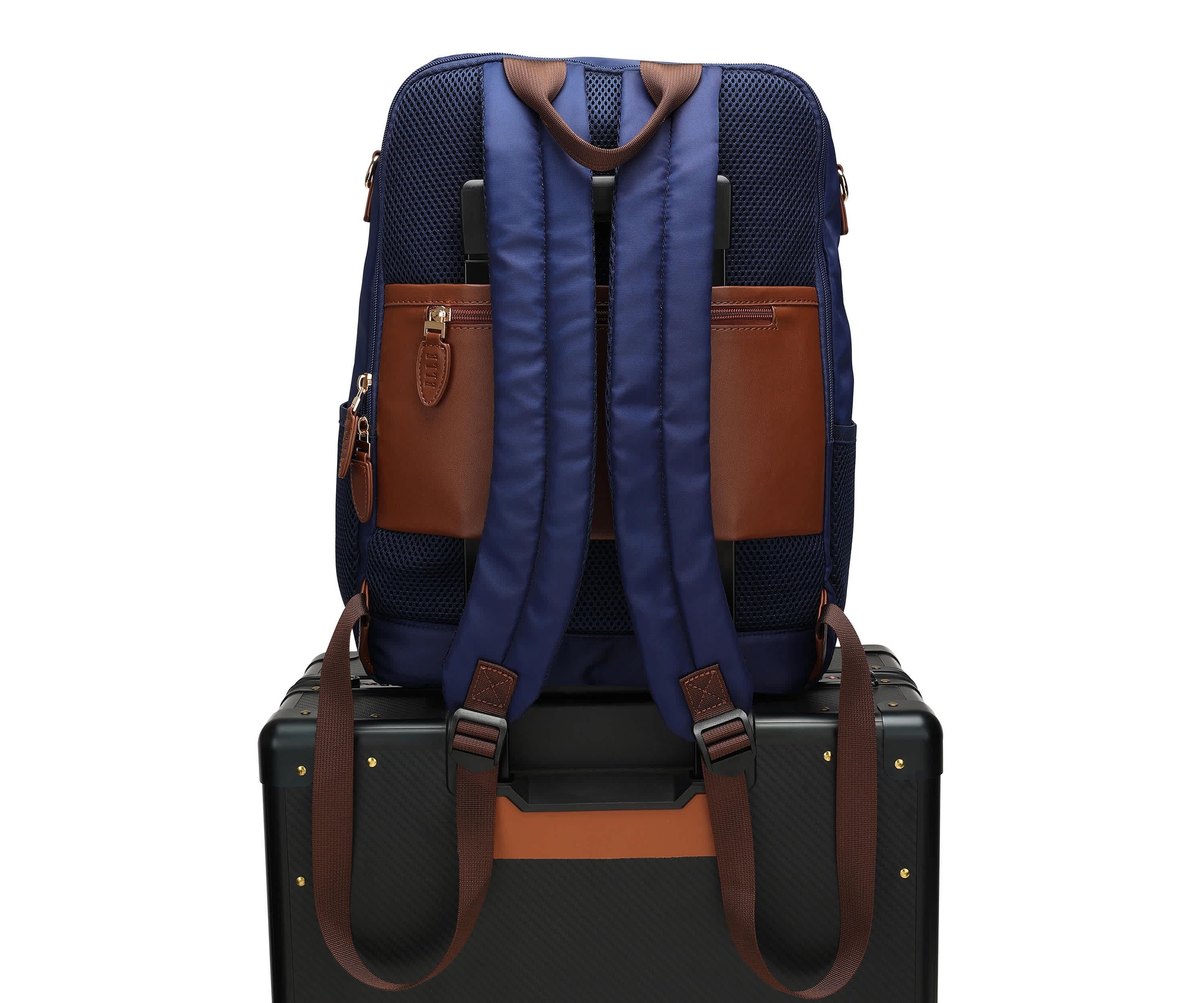 Luxe Journey 18L Twill and Vegan Leather Backpack