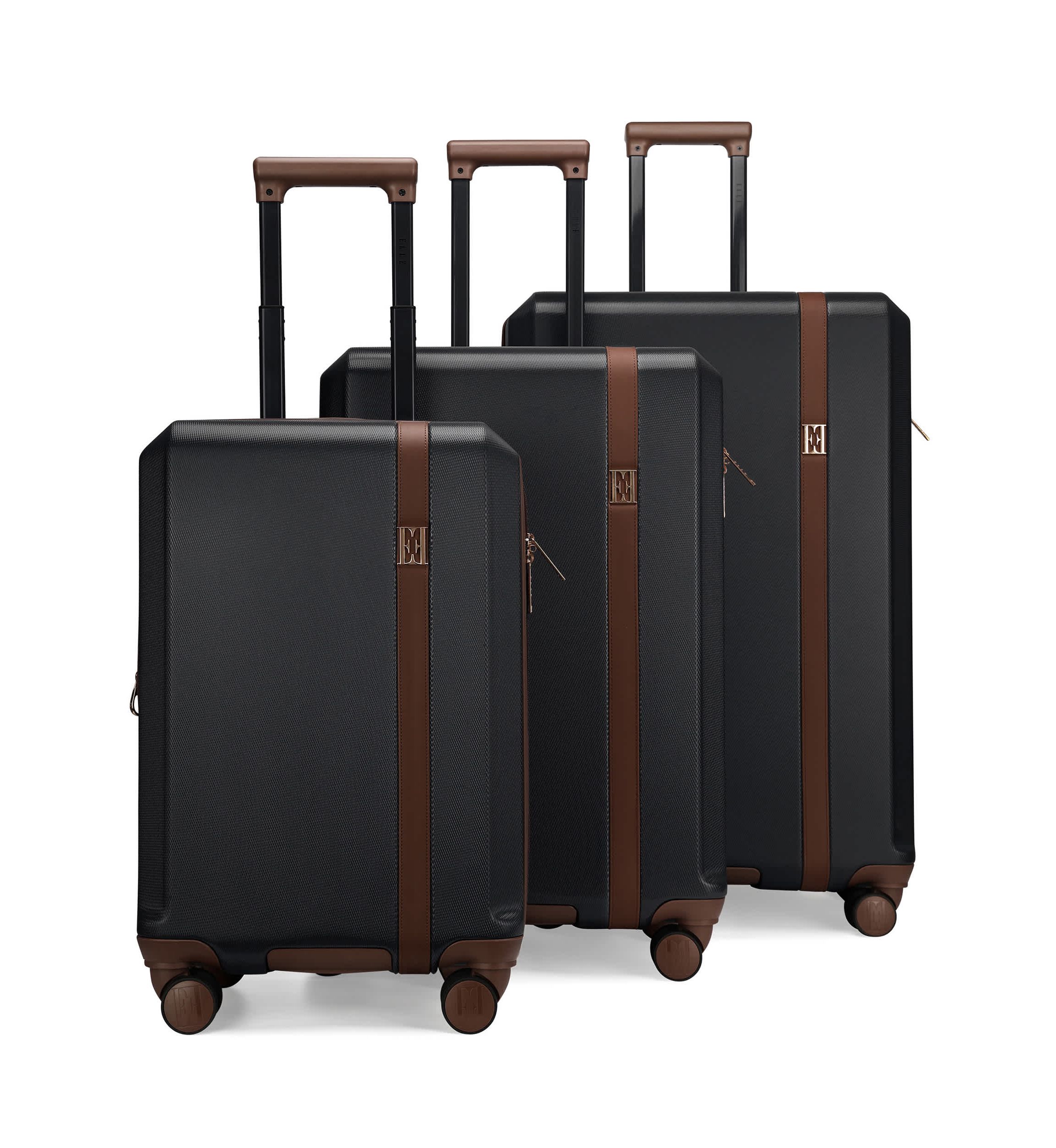 Elle Luxe Journey 3 Piece Expandable Retro Spinner Luggage Set | Belk