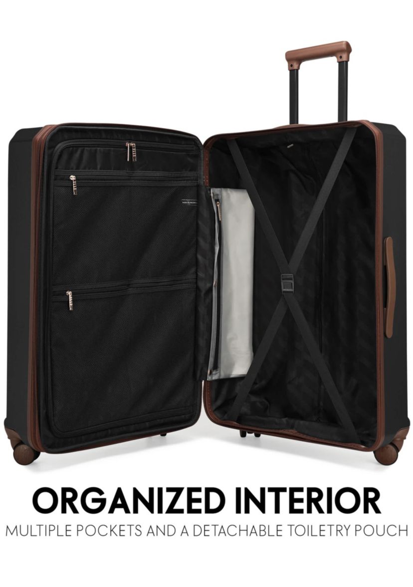 Luxe Journey 3 Piece Expandable Retro Spinner Luggage Set