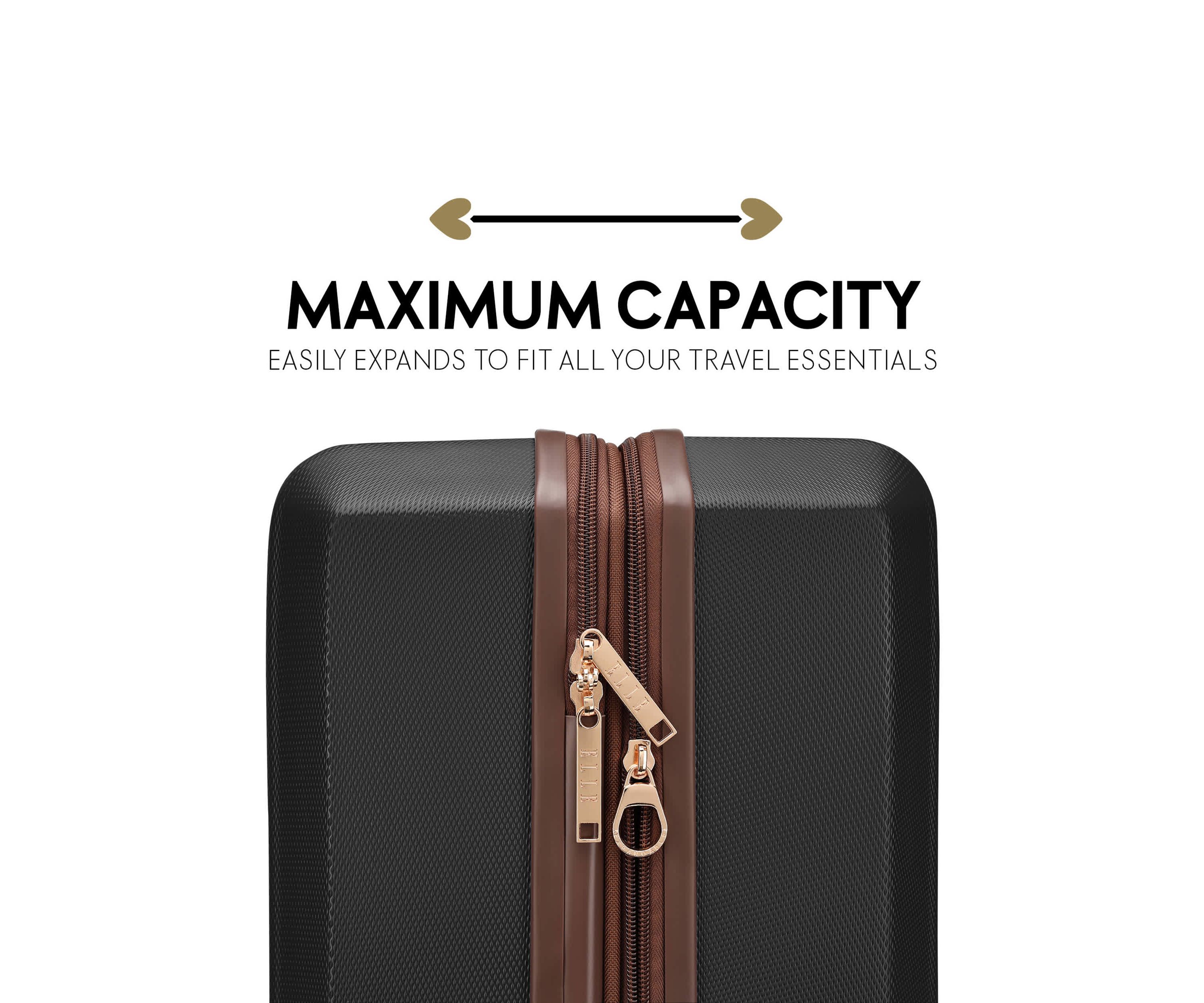 Luxe Journey 3 Piece Expandable Retro Spinner Luggage Set