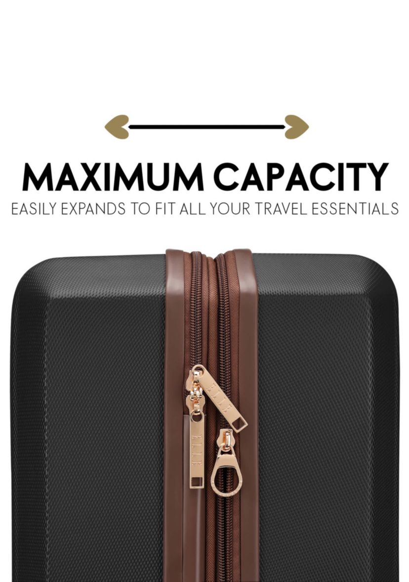 Luxe Journey 3 Piece Expandable Retro Spinner Luggage Set