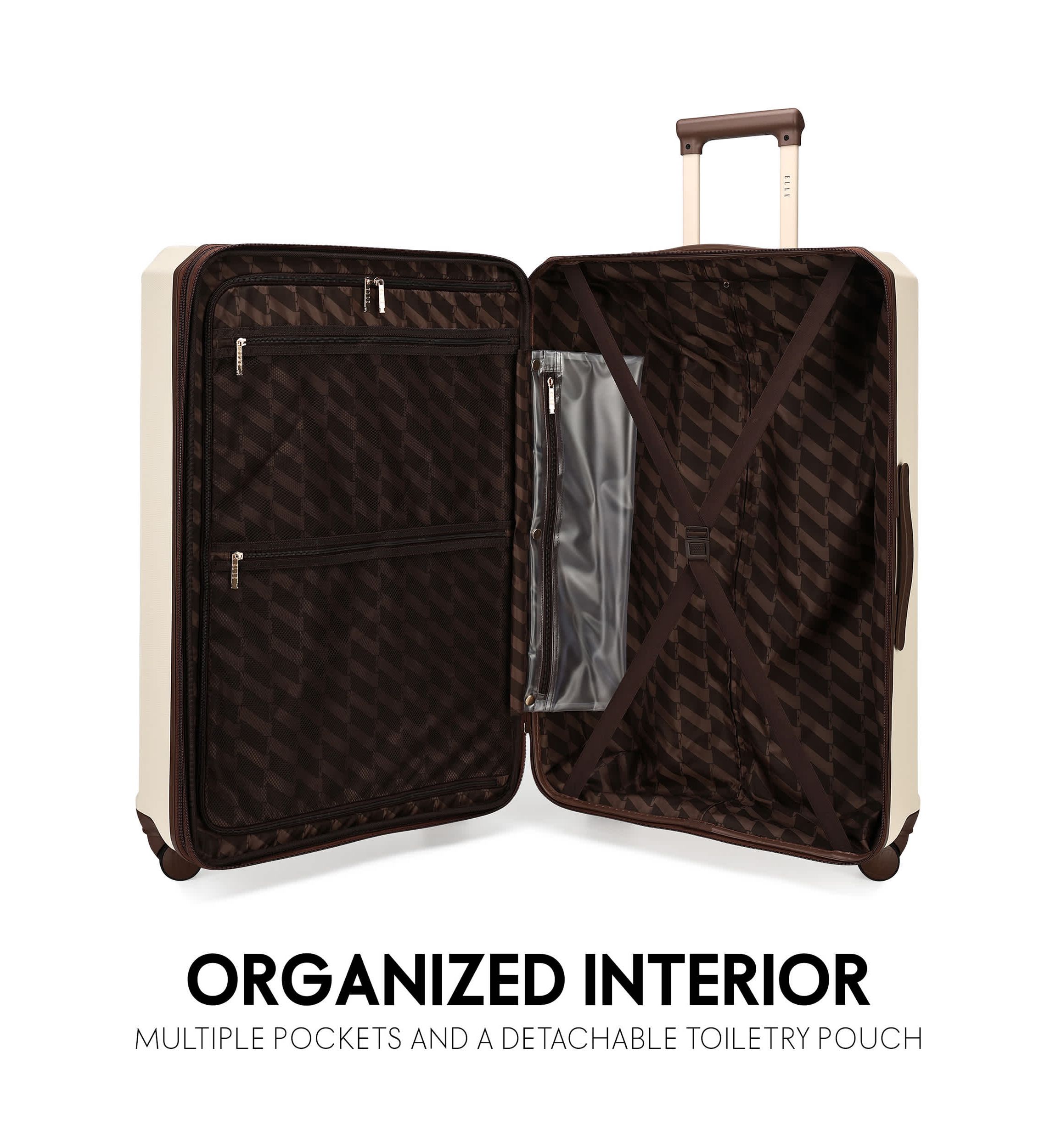 Luxe Journey 3 Piece Expandable Retro Spinner Luggage Set