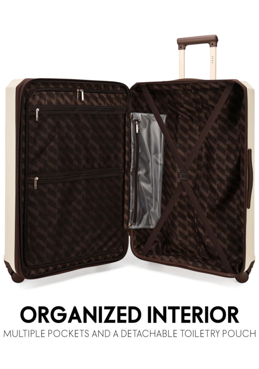 Luxe Journey 3 Piece Expandable Retro Spinner Luggage Set