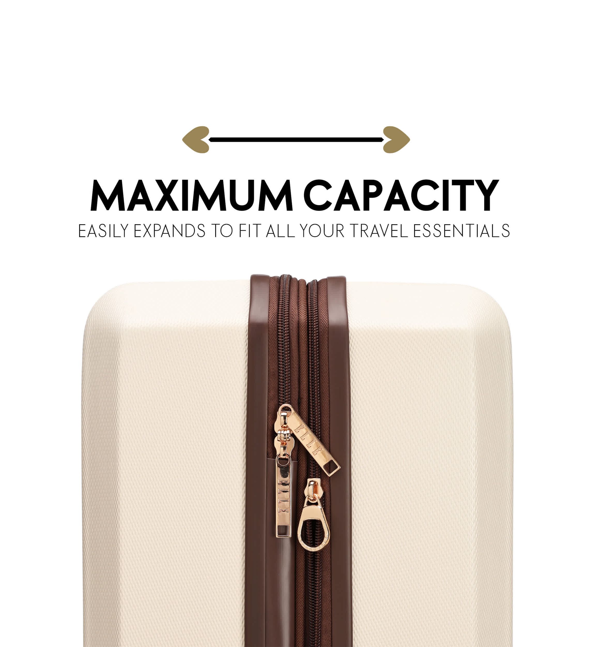 Luxe Journey 3 Piece Expandable Retro Spinner Luggage Set