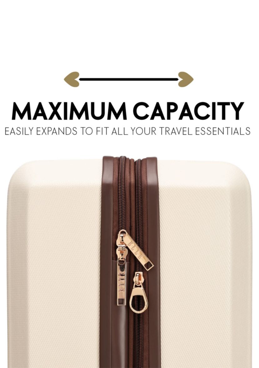 Luxe Journey 3 Piece Expandable Retro Spinner Luggage Set