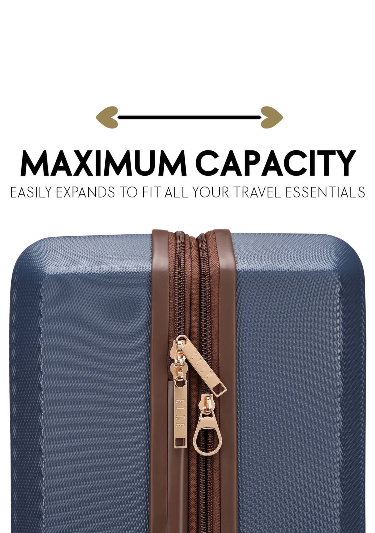 Luxe Journey 3 Piece Expandable Retro Spinner Luggage Set