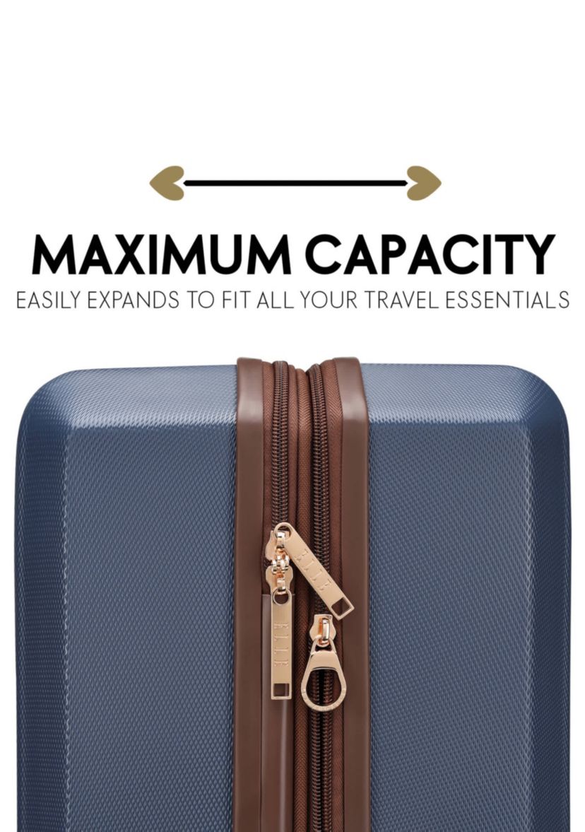 Luxe Journey 3 Piece Expandable Retro Spinner Luggage Set