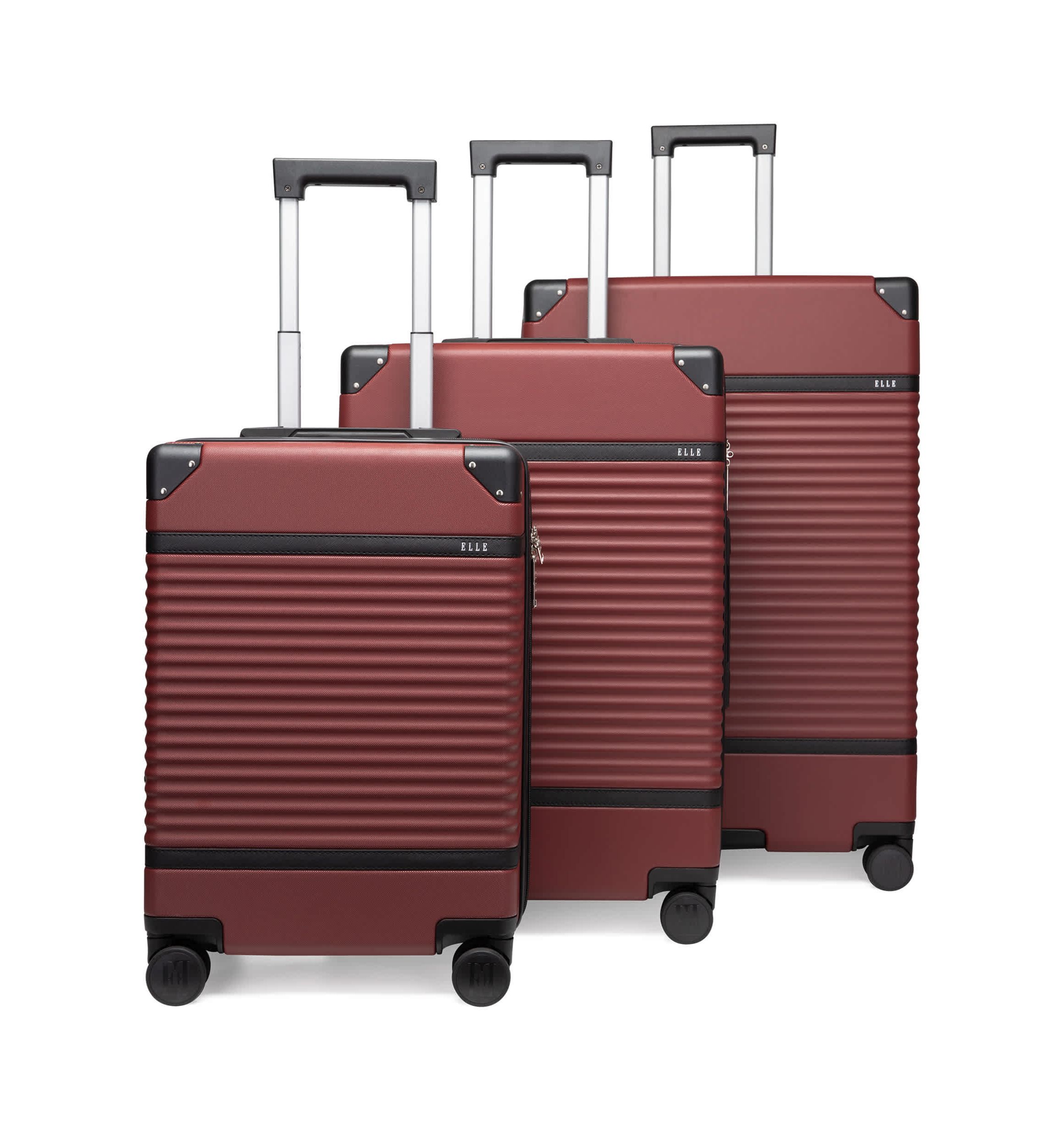 Belleville 3 Piece Expandable Retro Spinner Luggage Set
