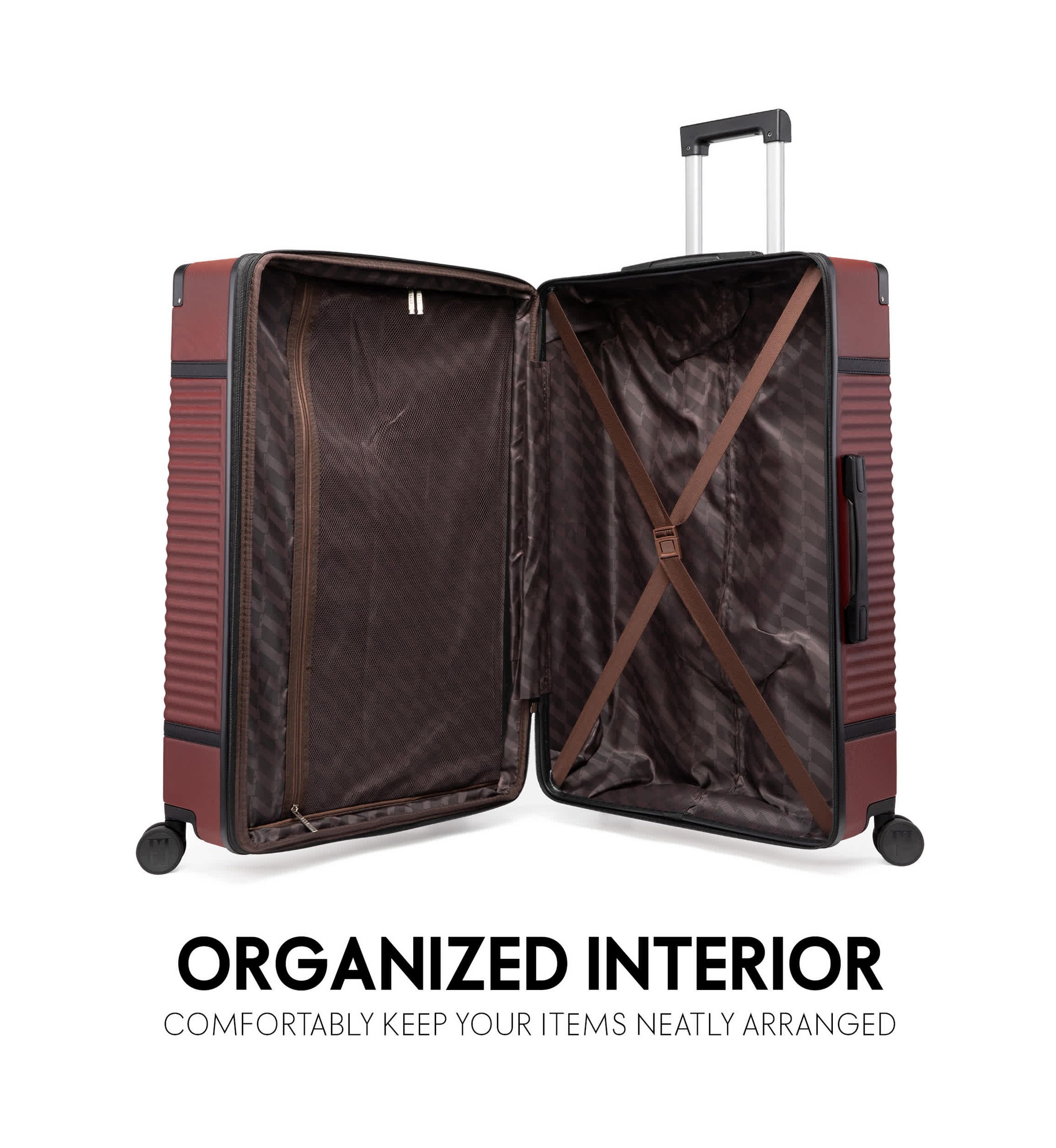 Belleville 3 Piece Expandable Retro Spinner Luggage Set