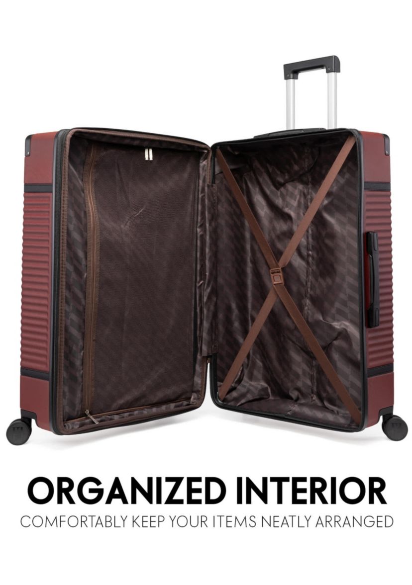Belleville 3 Piece Expandable Retro Spinner Luggage Set