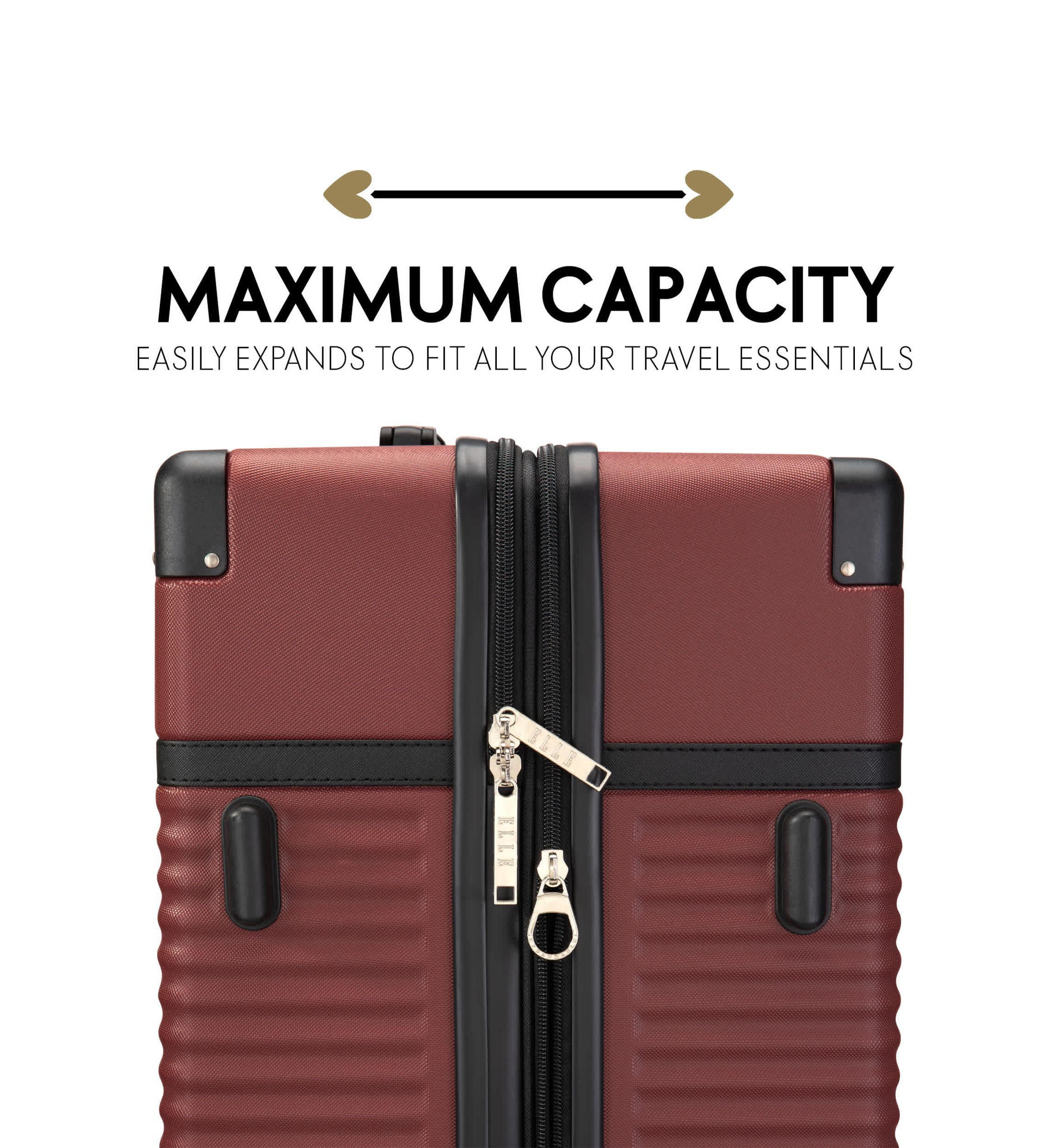Belleville 3 Piece Expandable Retro Spinner Luggage Set