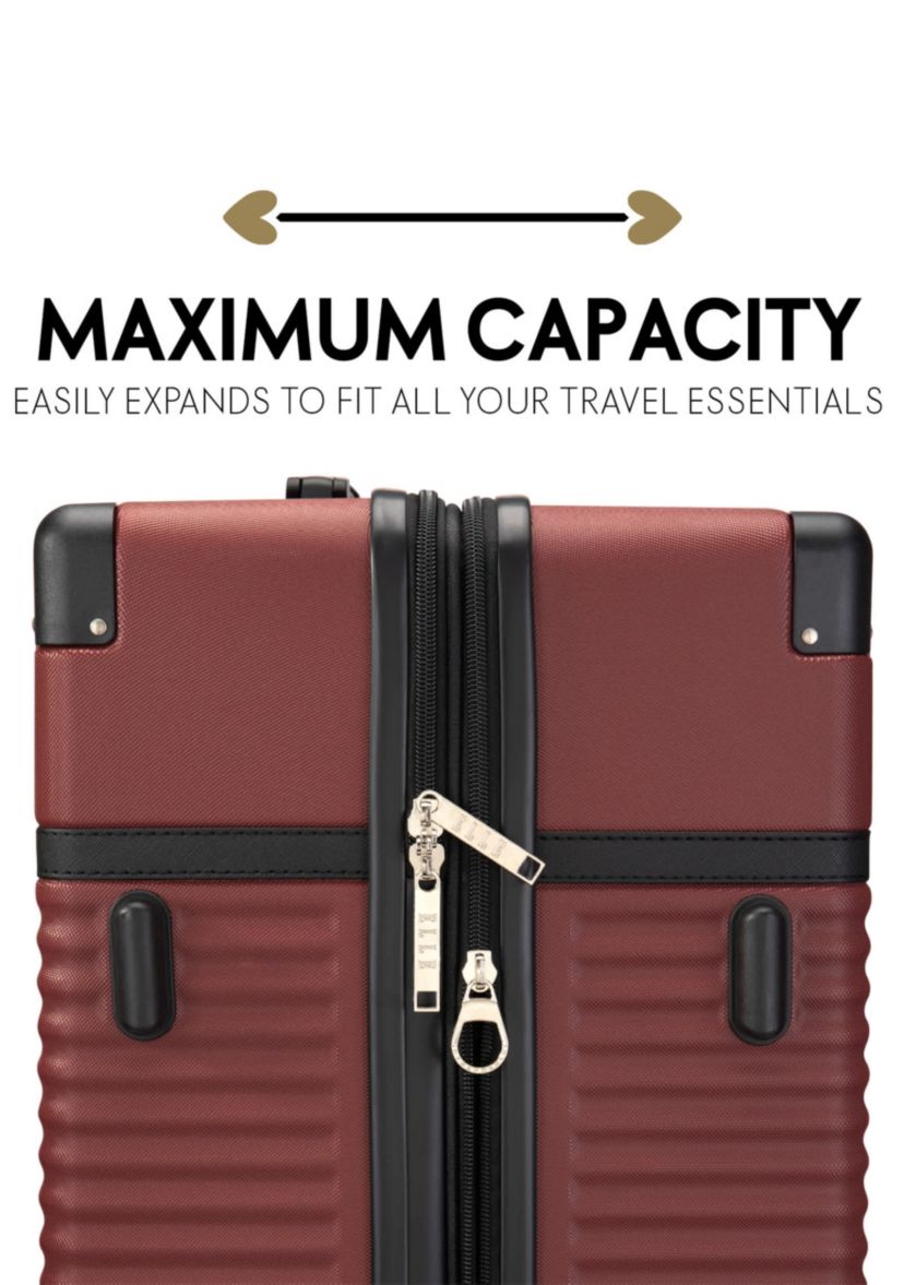 Belleville 3 Piece Expandable Retro Spinner Luggage Set