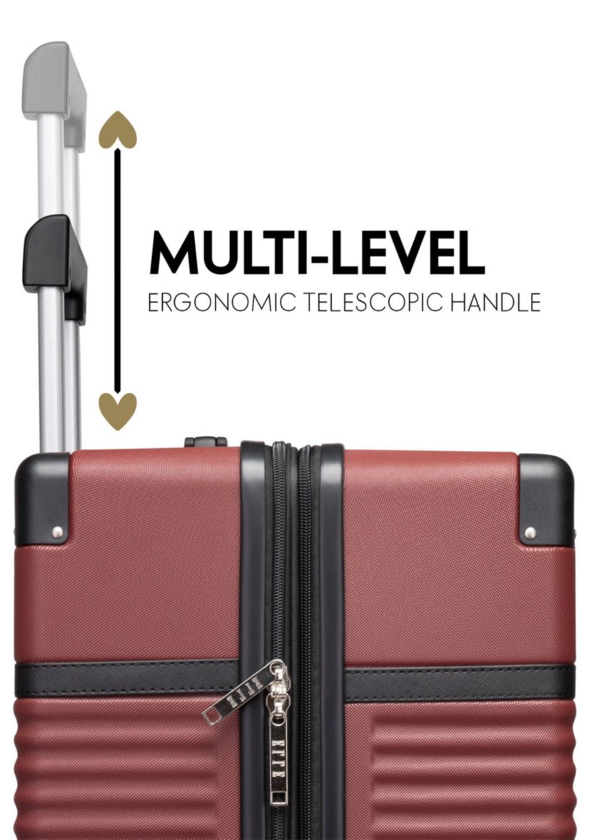 Belleville 3 Piece Expandable Retro Spinner Luggage Set