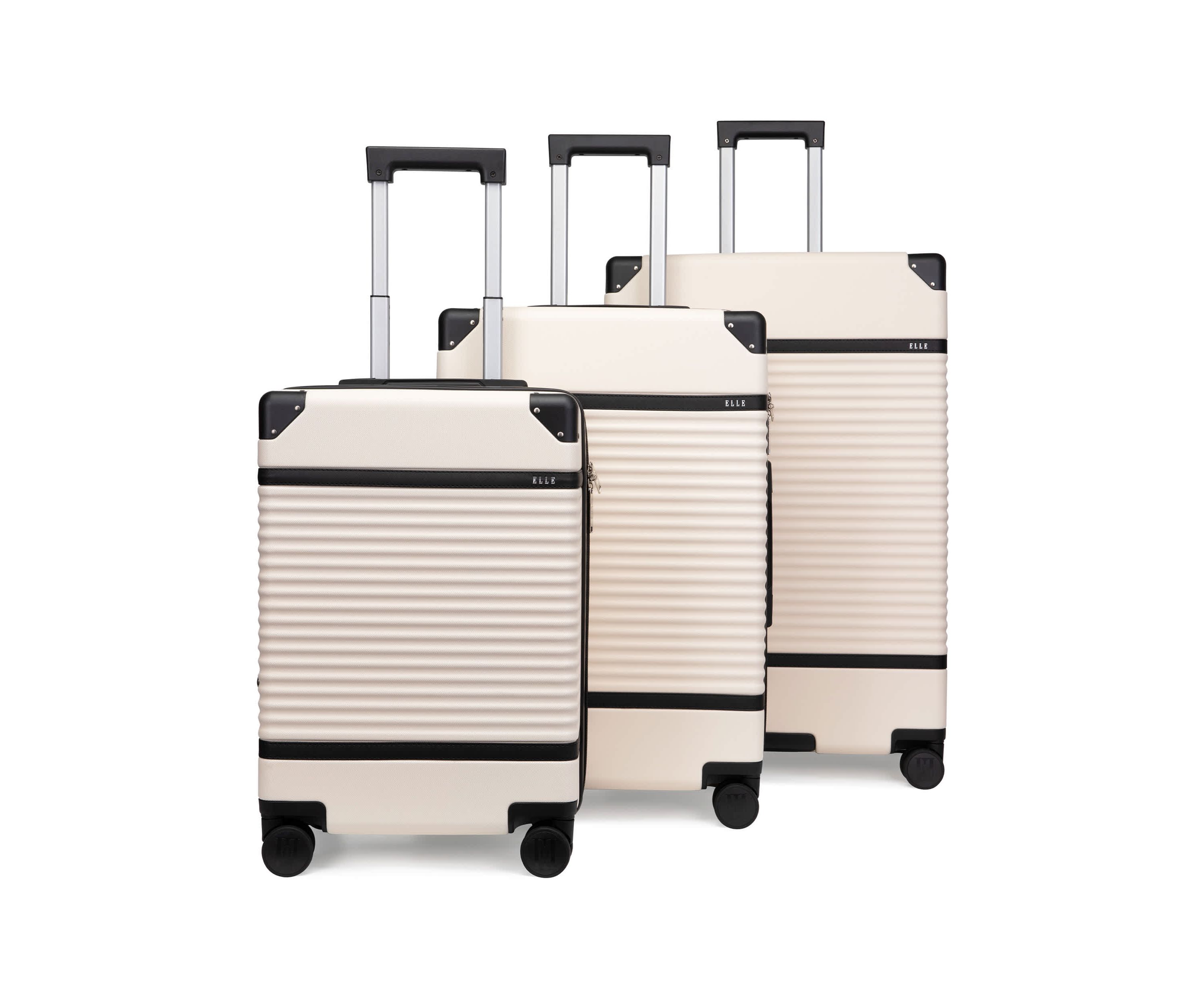 Belleville 3 Piece Expandable Retro Spinner Luggage Set