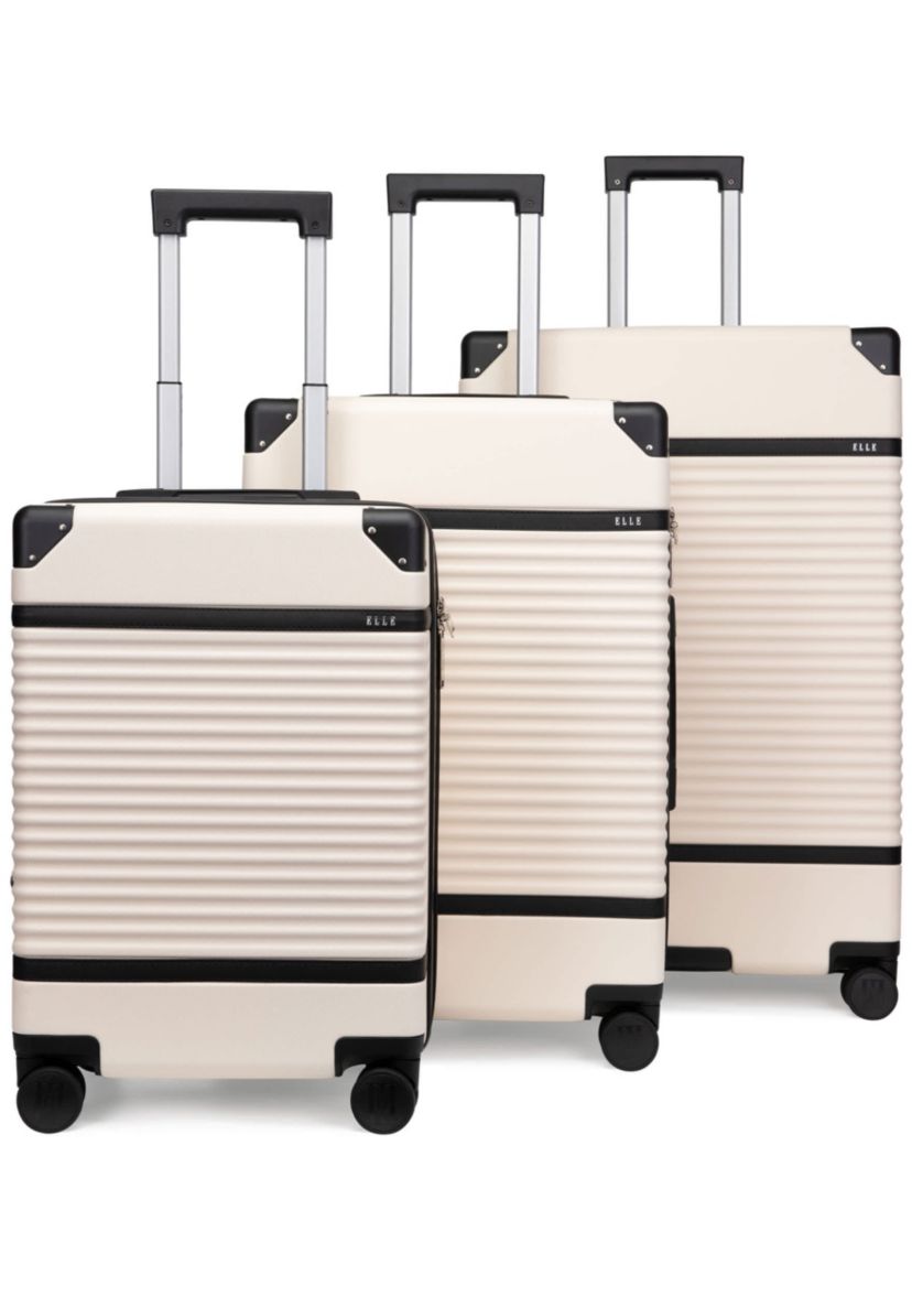 Belleville 3 Piece Expandable Retro Spinner Luggage Set
