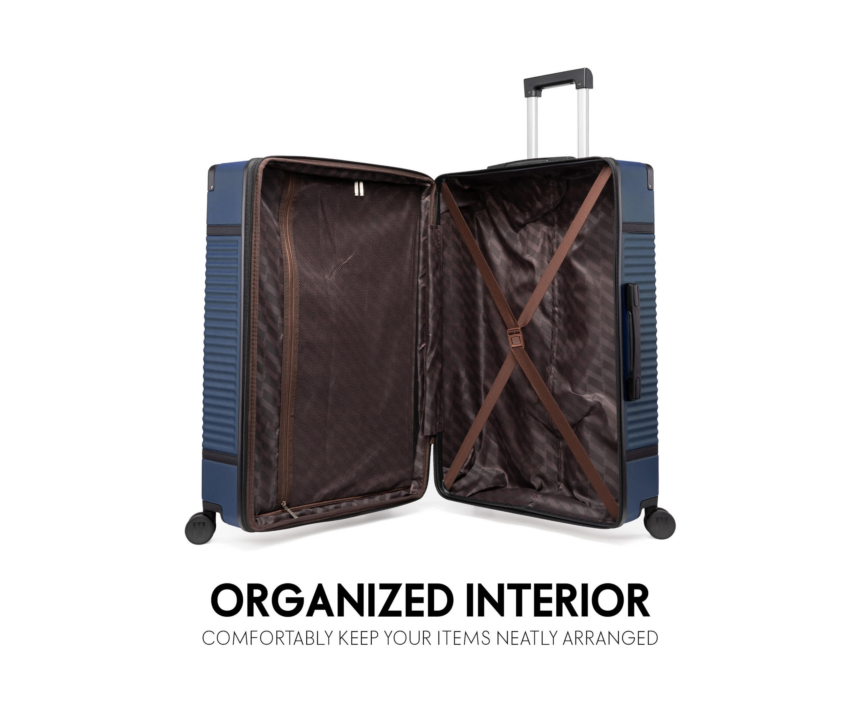 Belleville 3 Piece Expandable Retro Spinner Luggage Set