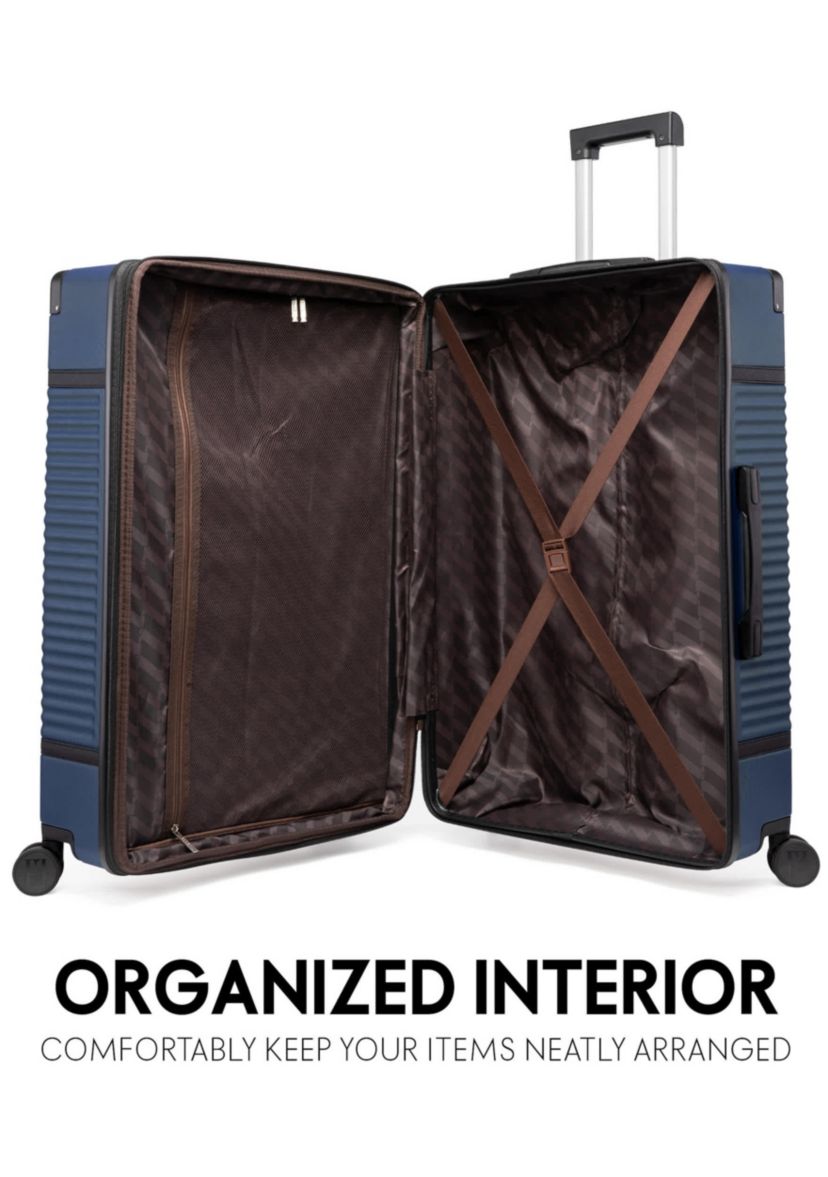 Belleville 3 Piece Expandable Retro Spinner Luggage Set