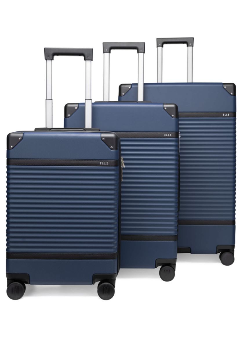 Belleville 3 Piece Expandable Retro Spinner Luggage Set