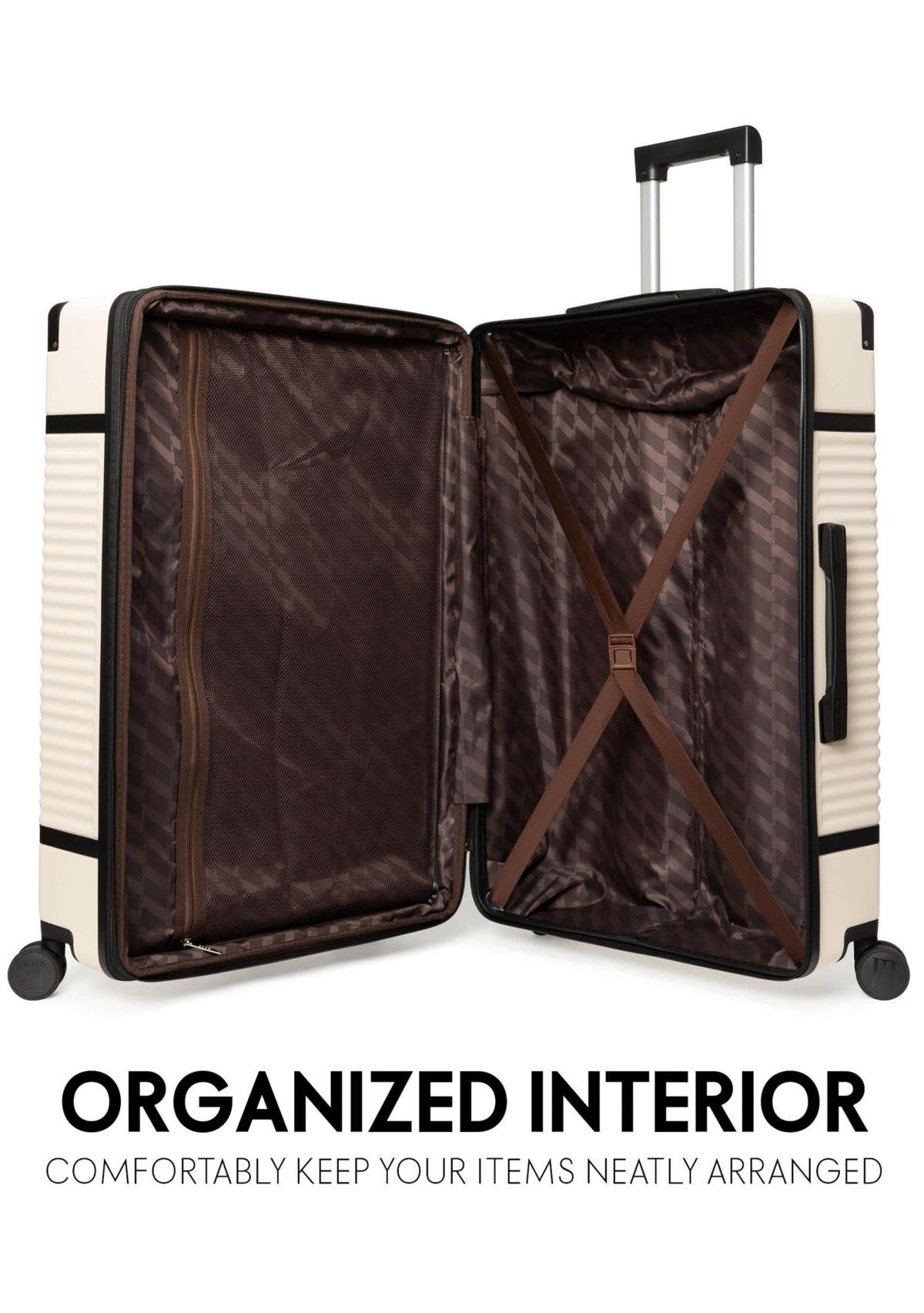 Belleville 3 Piece Expandable Retro Spinner Luggage Set