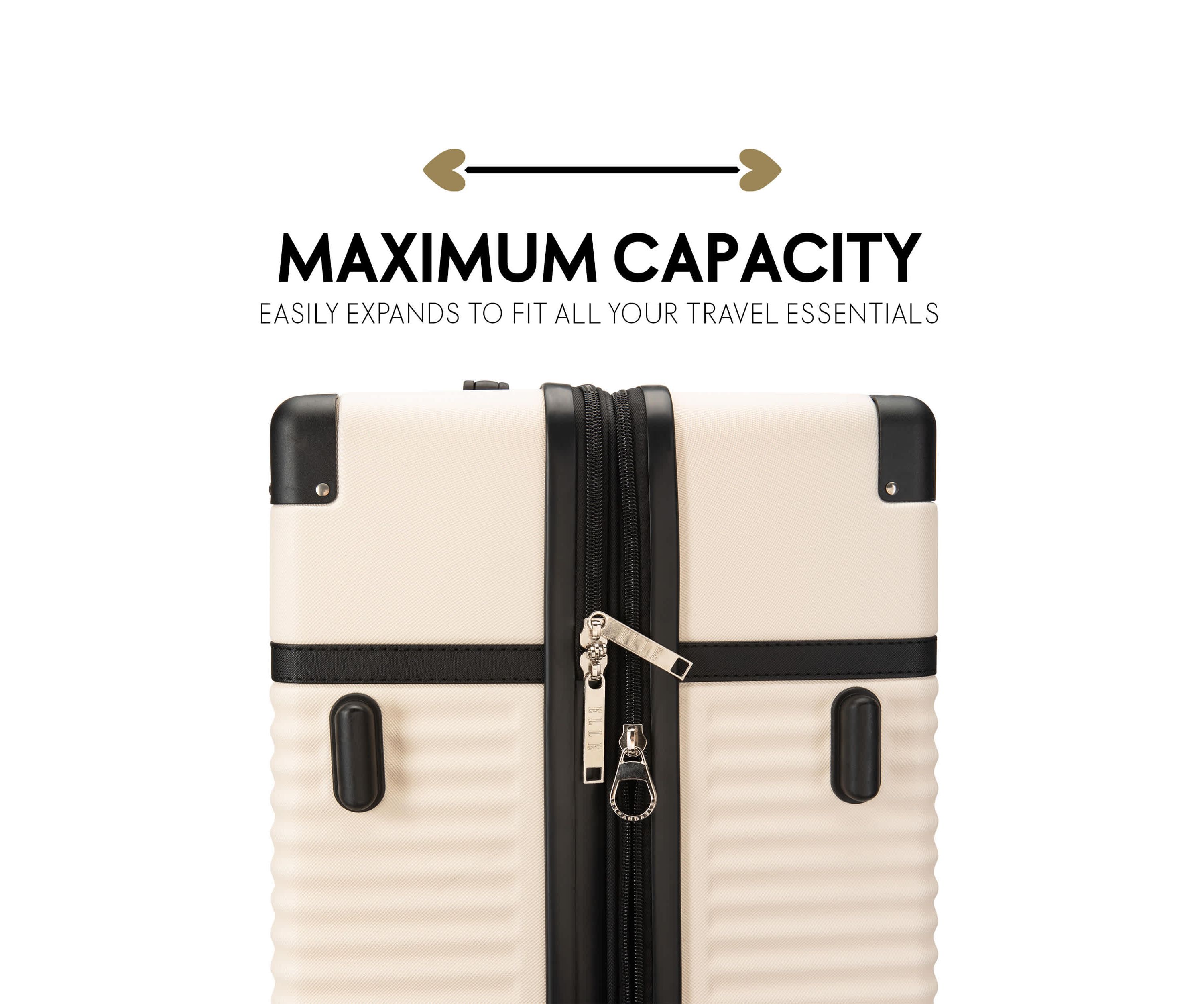 Belleville 3 Piece Expandable Retro Spinner Luggage Set