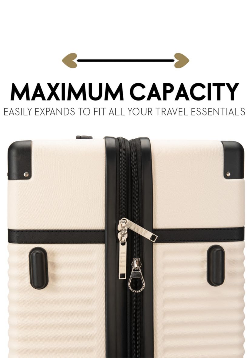 Belleville 3 Piece Expandable Retro Spinner Luggage Set