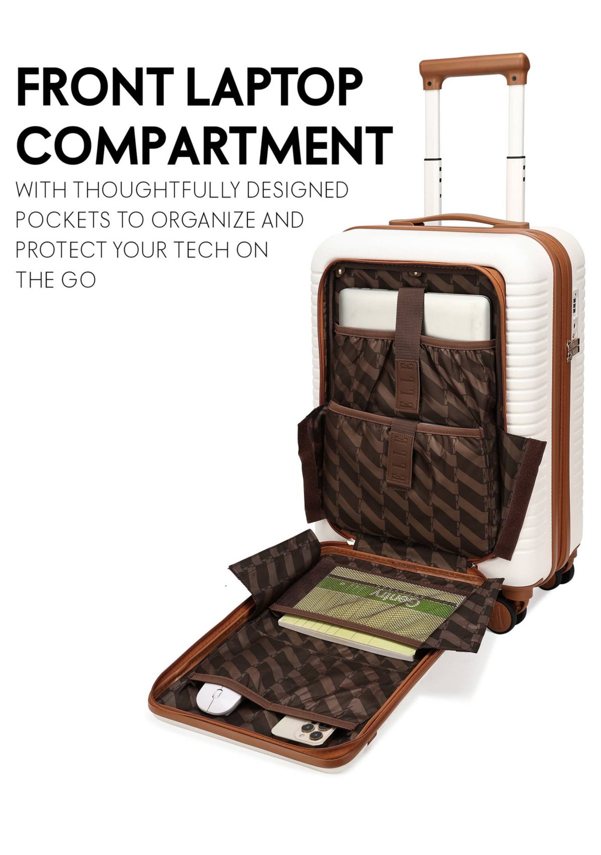 Escape Expandable Carry-on Suitcase with Front Laptop Pocket