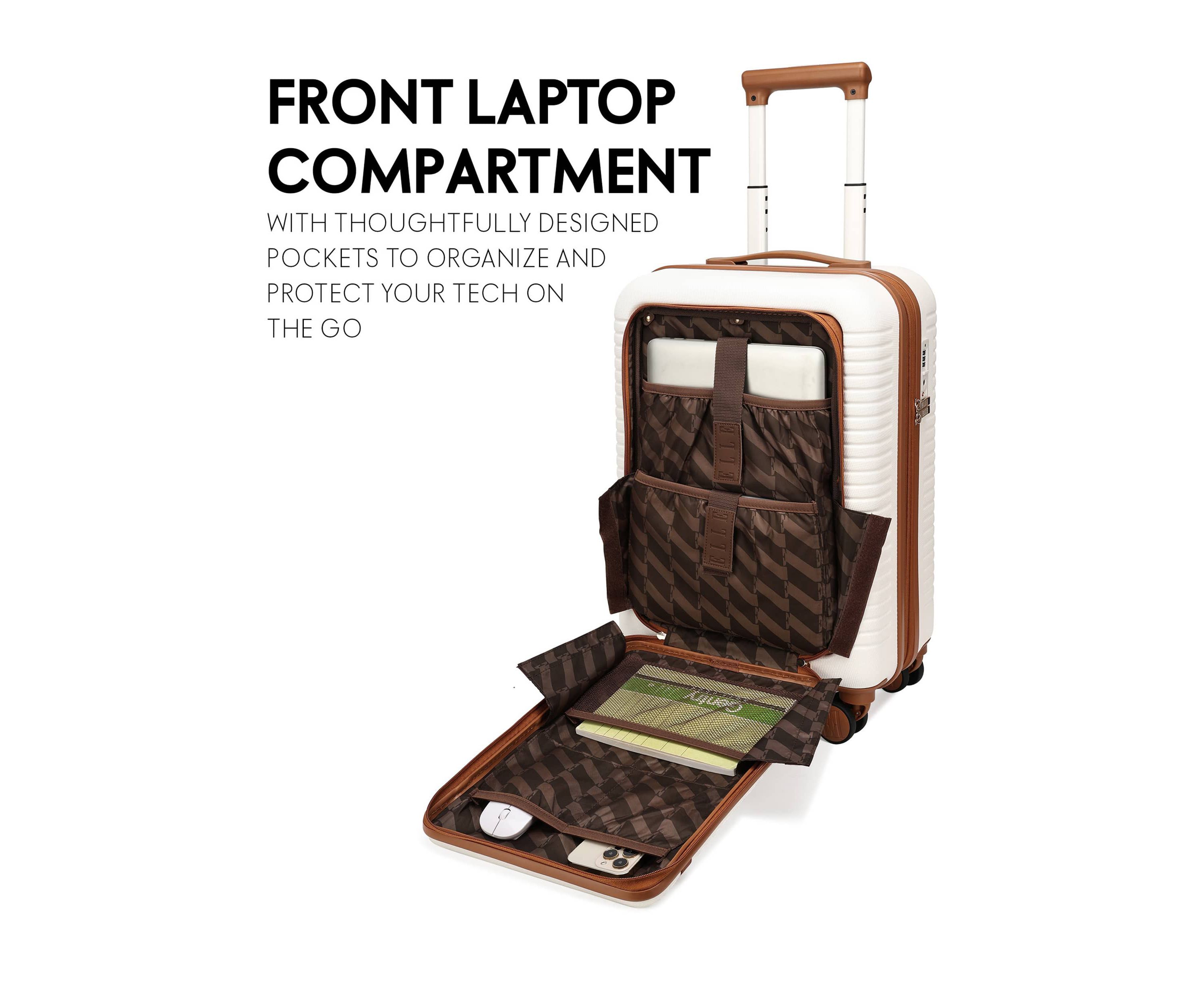 Escape Expandable Carry-on Suitcase with Front Laptop Pocket