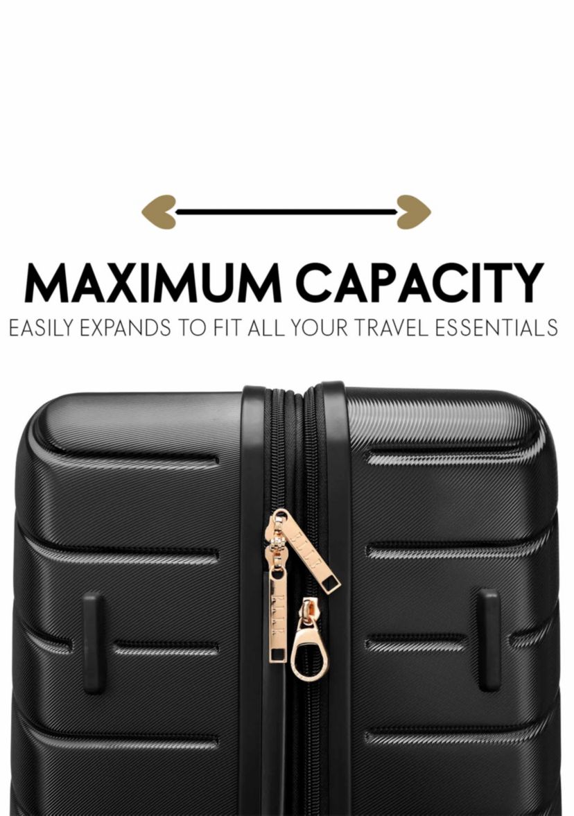 Louvre 2 Piece Expandable Polycarbonate Spinner Luggage Set
