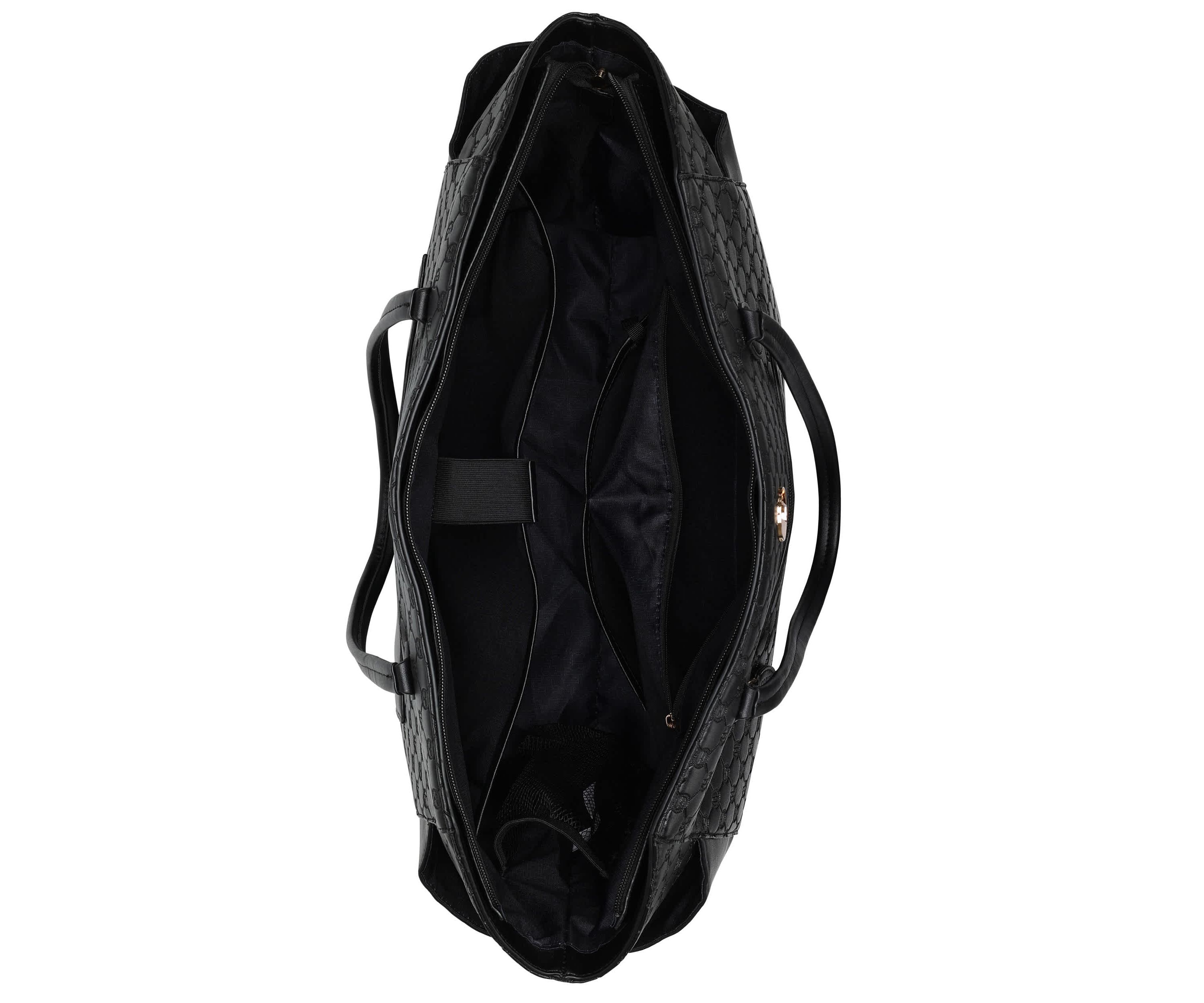 Compass 32L Vegan Leather Monogram Weekender Tote Bag