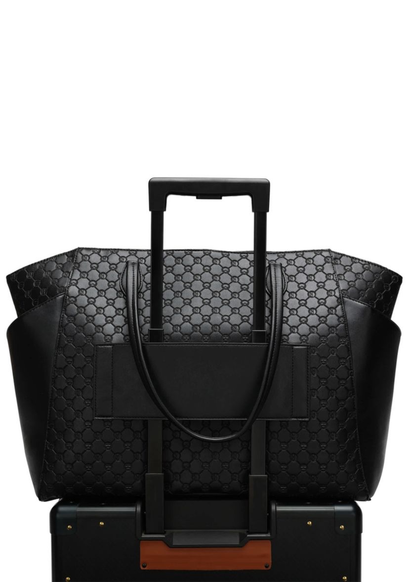 Compass 32L Vegan Leather Monogram Weekender Tote Bag
