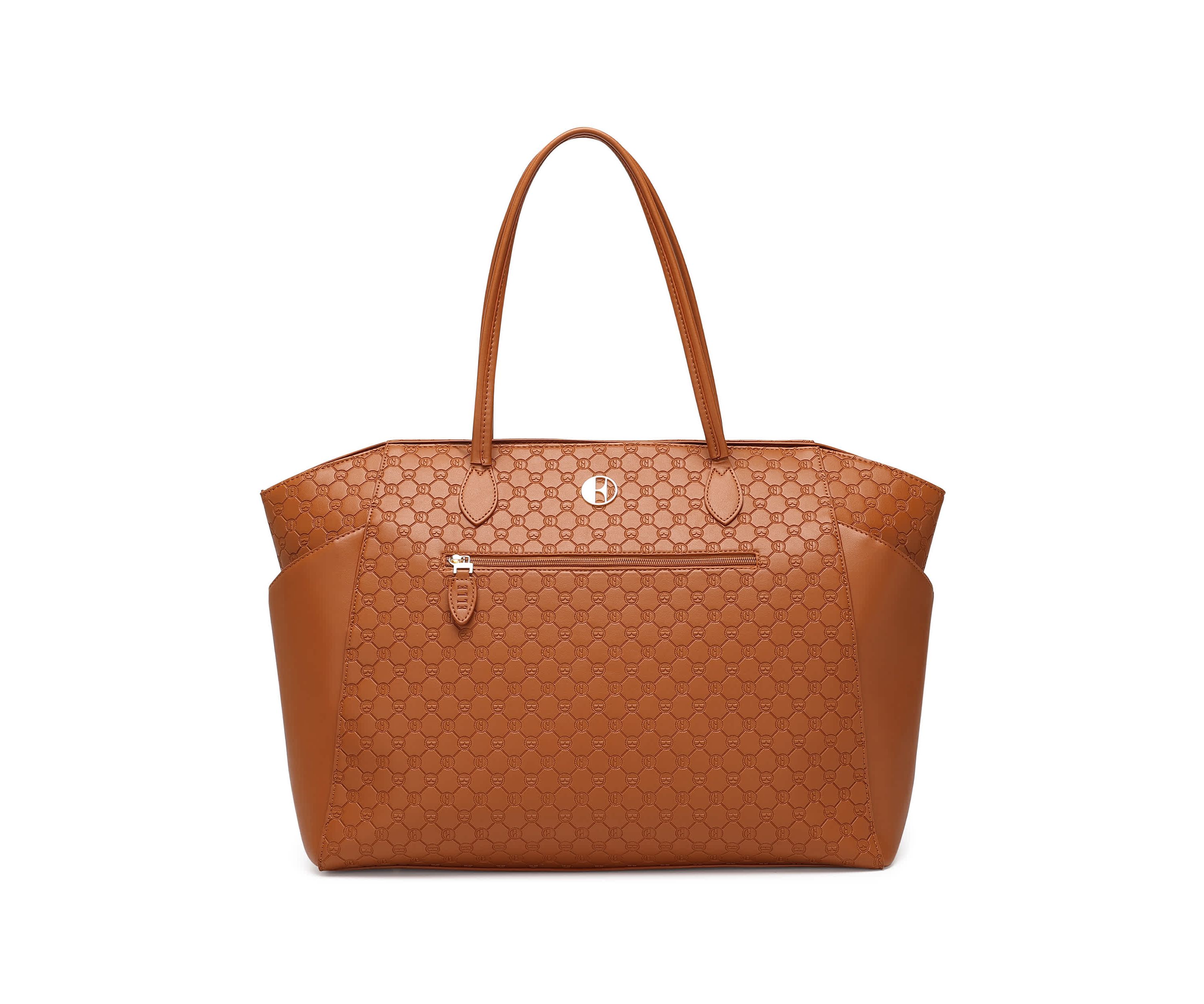 Compass 32L Vegan Leather Monogram Weekender Tote Bag