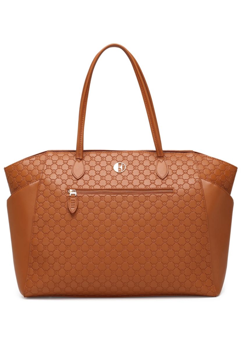 Compass 32L Vegan Leather Monogram Weekender Tote Bag