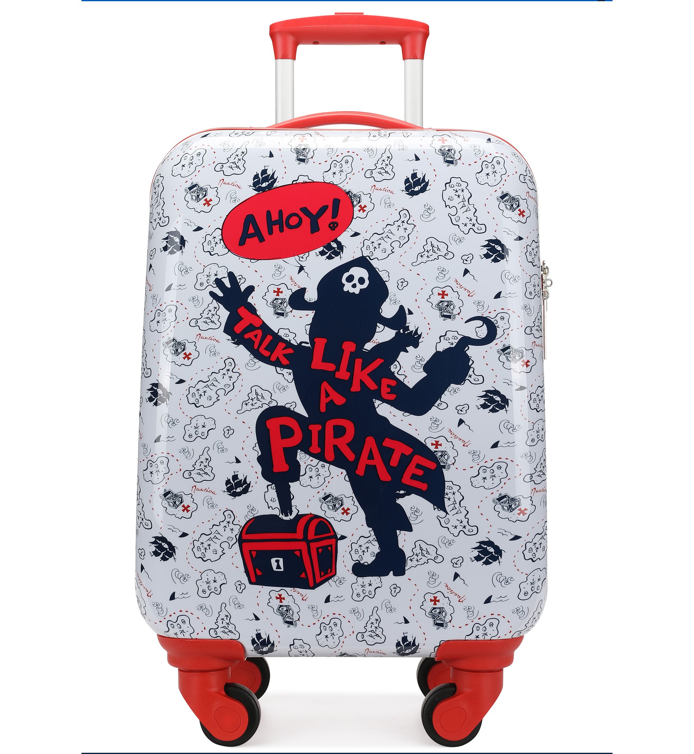 Nautica Kids 18" Airline Approved Carry-on Suitcase | Pirate Ahoy