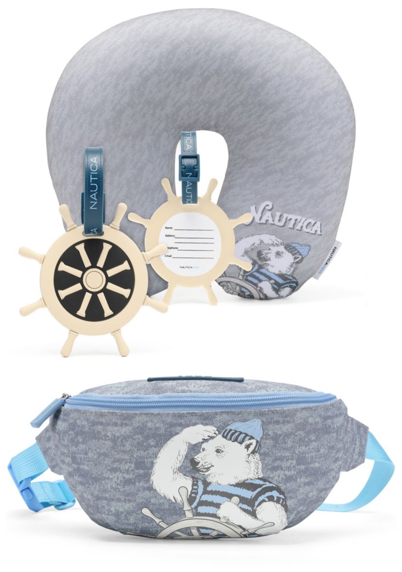Nautica Kids 18" Airline Approved Carry-on 5-Piece Luggage Set | Polar Voyage