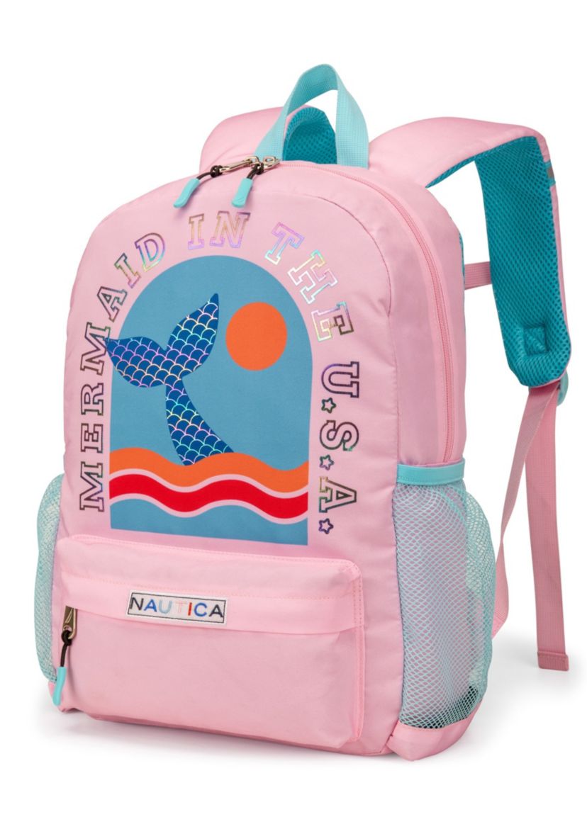 Kids Backpack for Kindergarten, Elementary School | 16" Tall | Mermaid Tail