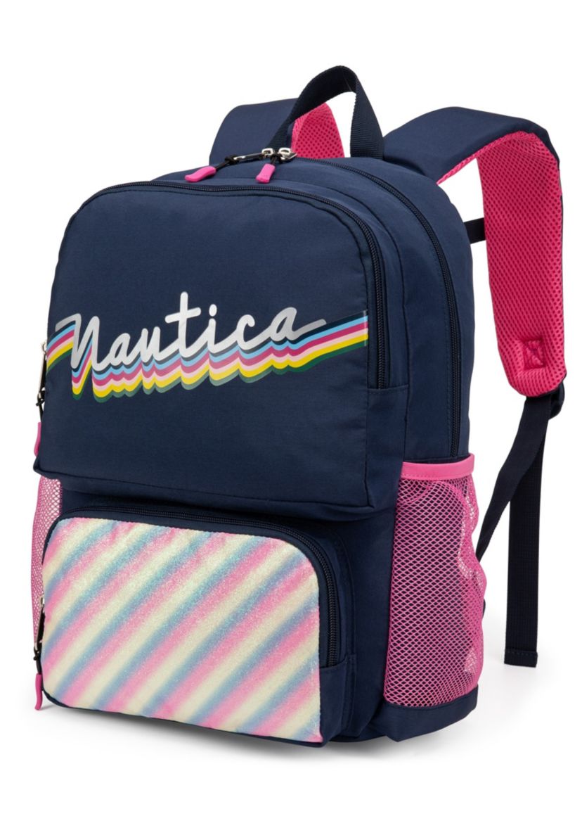 Kids Backpack for Kindergarten, Elementary School | 16" Tall | Retro Rainbow
