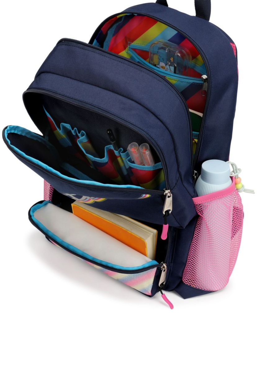 Kids Backpack for Kindergarten, Elementary School | 16" Tall | Retro Rainbow