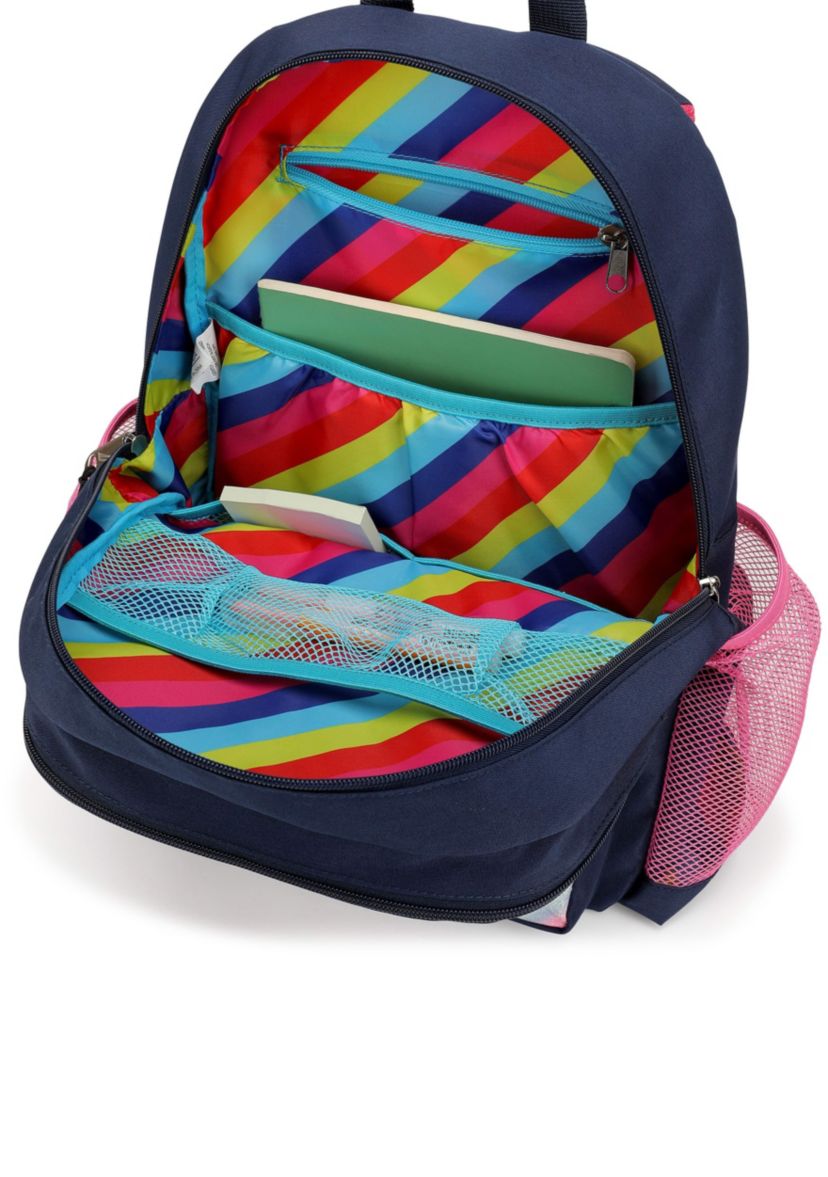 Kids Backpack for Kindergarten, Elementary School | 16" Tall | Retro Rainbow